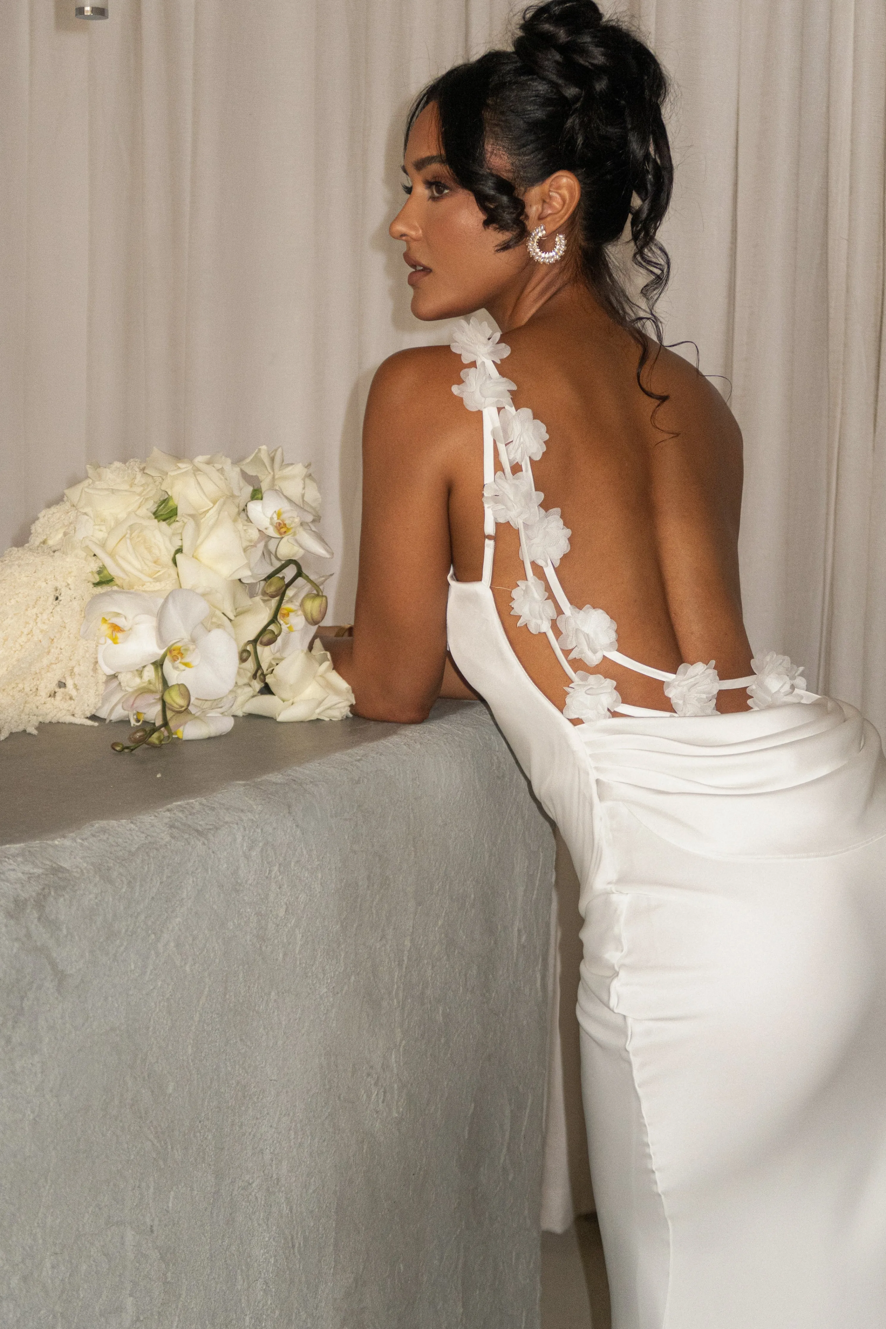 Ivory Down The Aisle Satin Gown