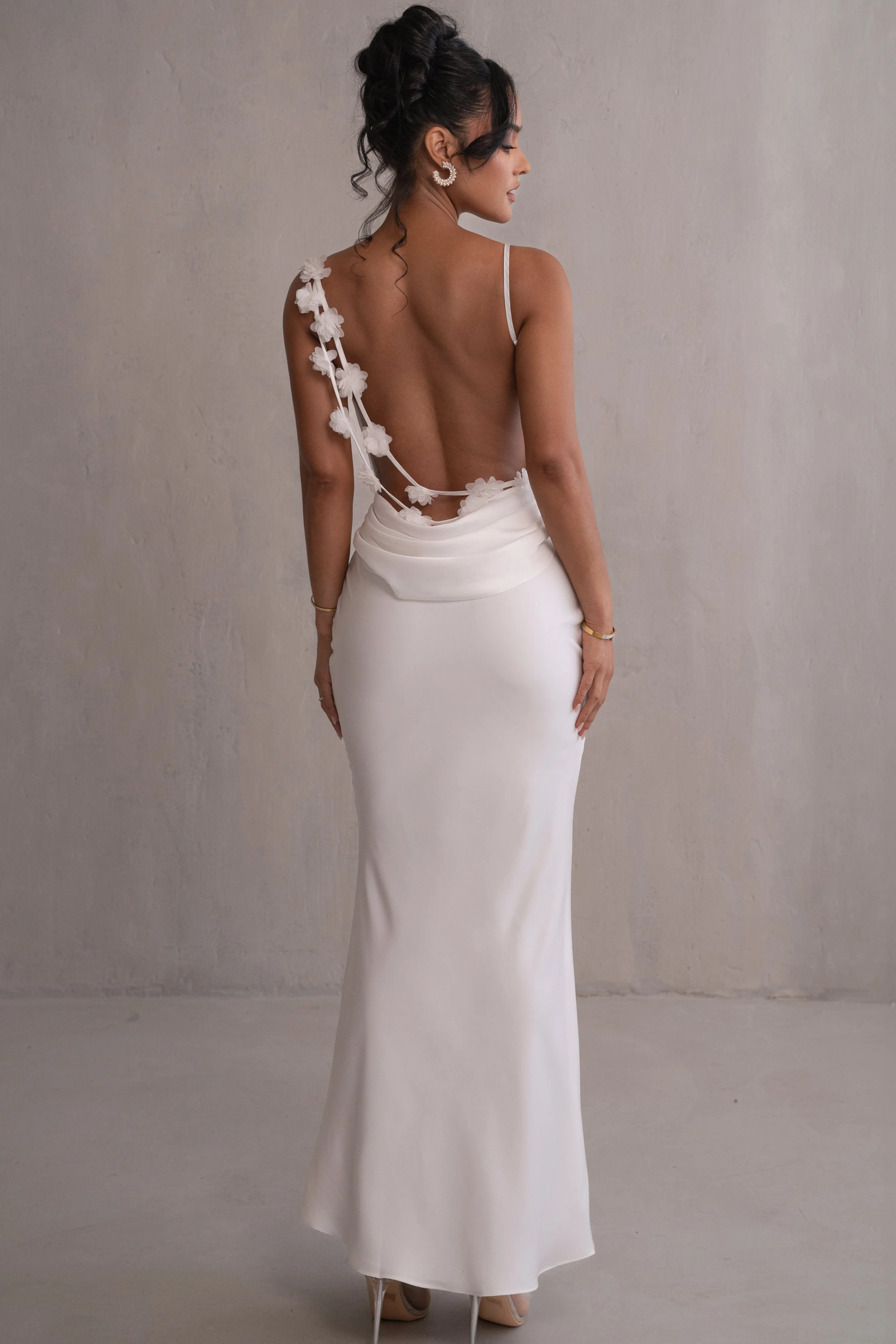 Ivory Down The Aisle Satin Gown