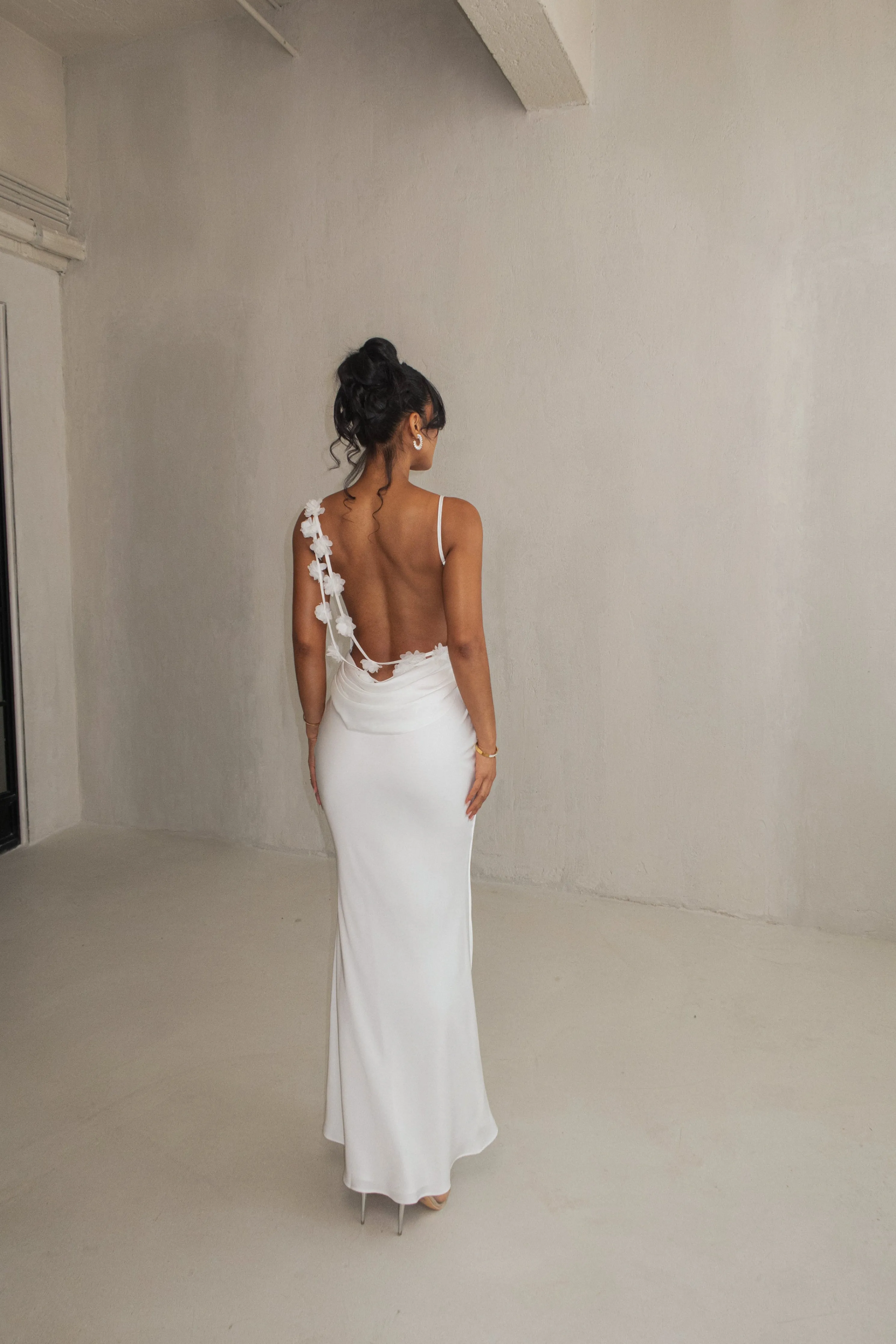 Ivory Down The Aisle Satin Gown