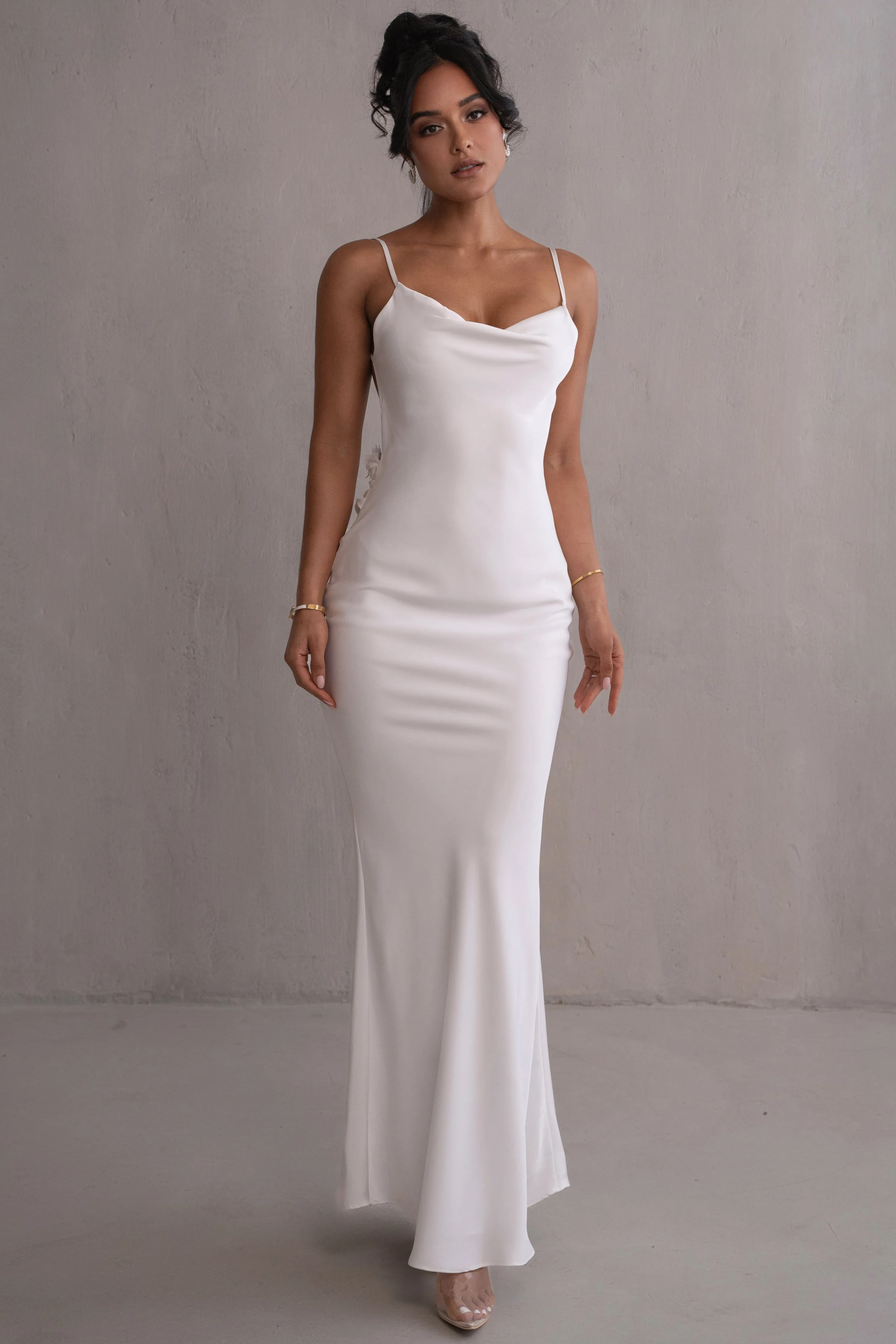Ivory Down The Aisle Satin Gown