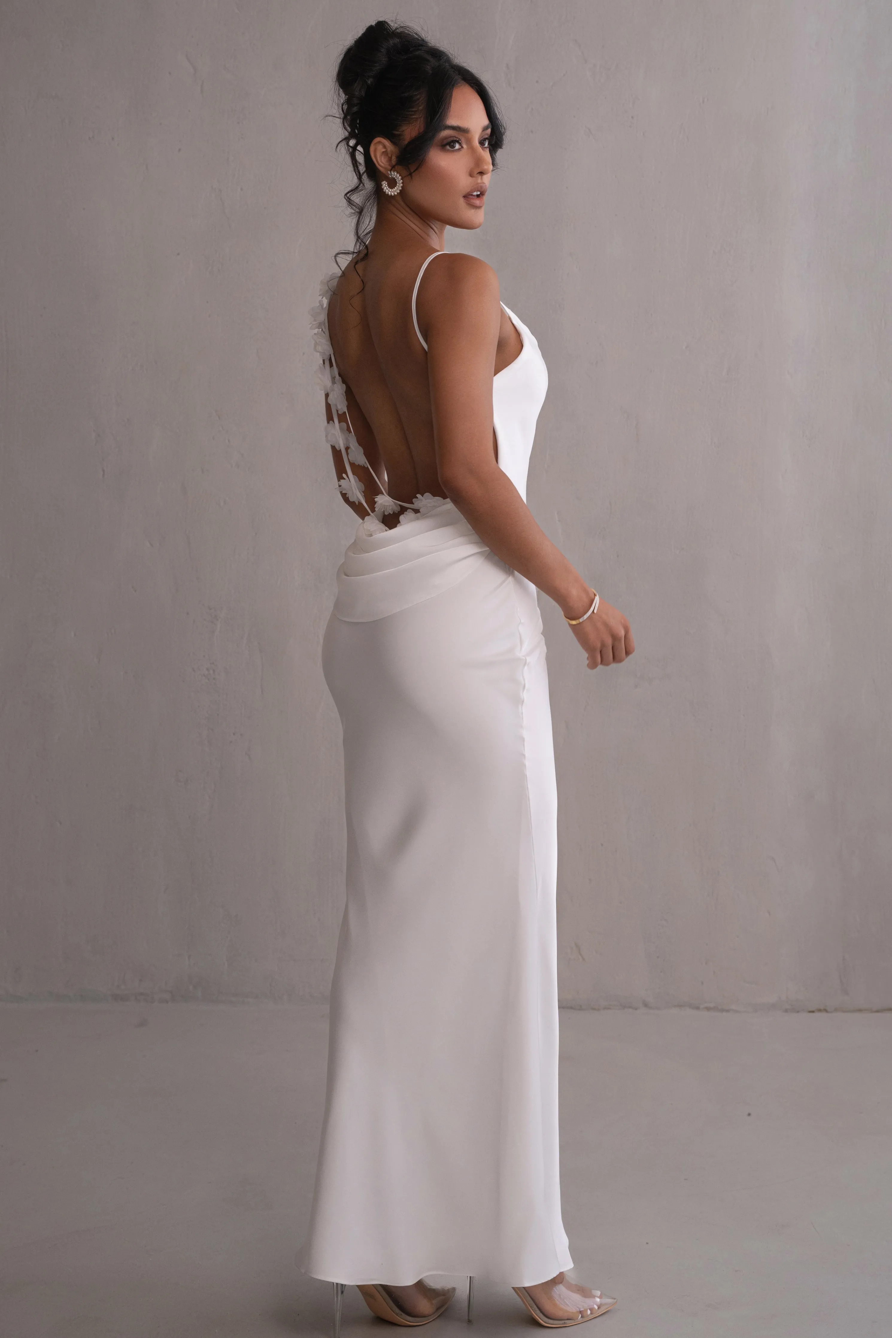 Ivory Down The Aisle Satin Gown