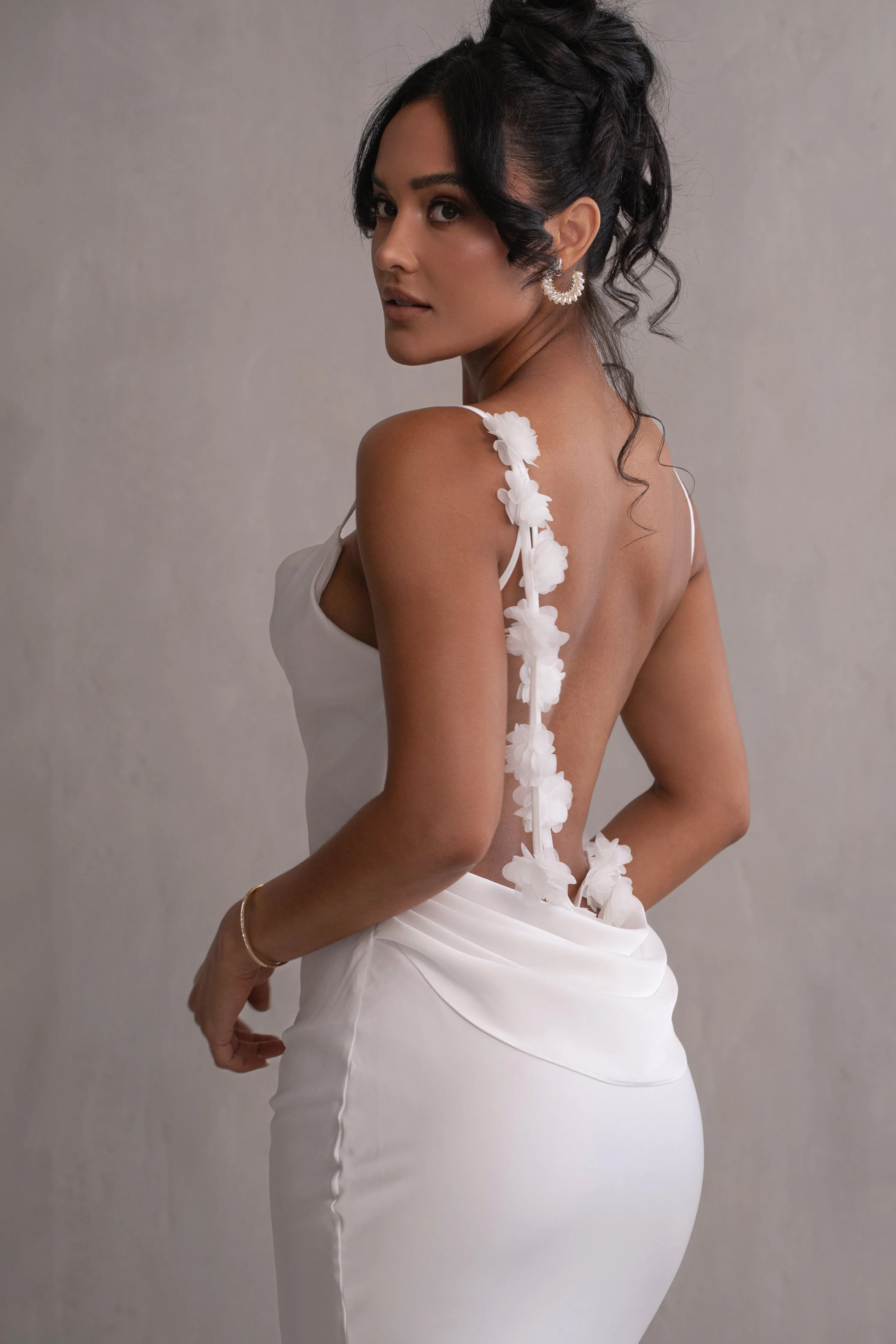 Ivory Down The Aisle Satin Gown