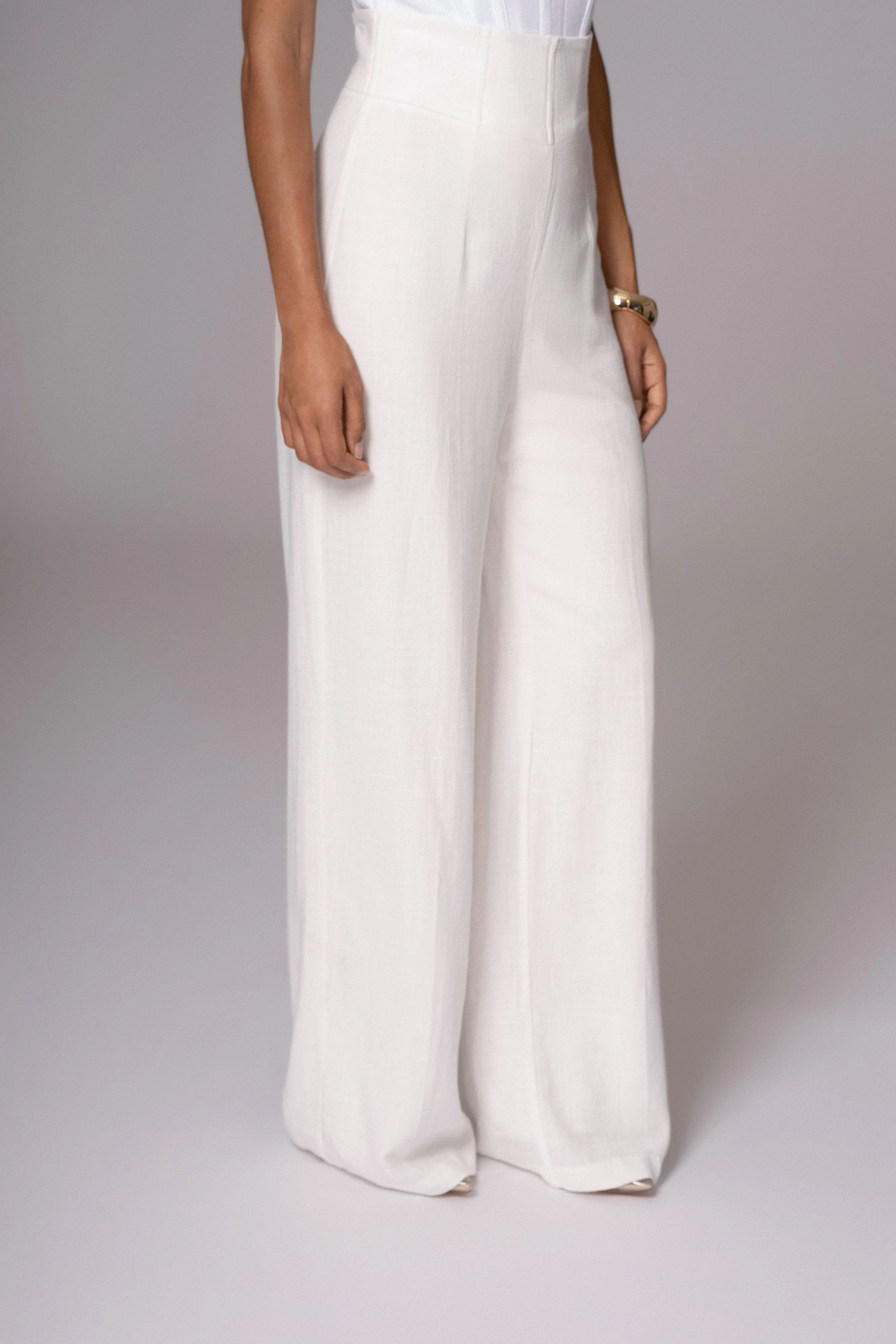 Ivory Explorer Linen Pants