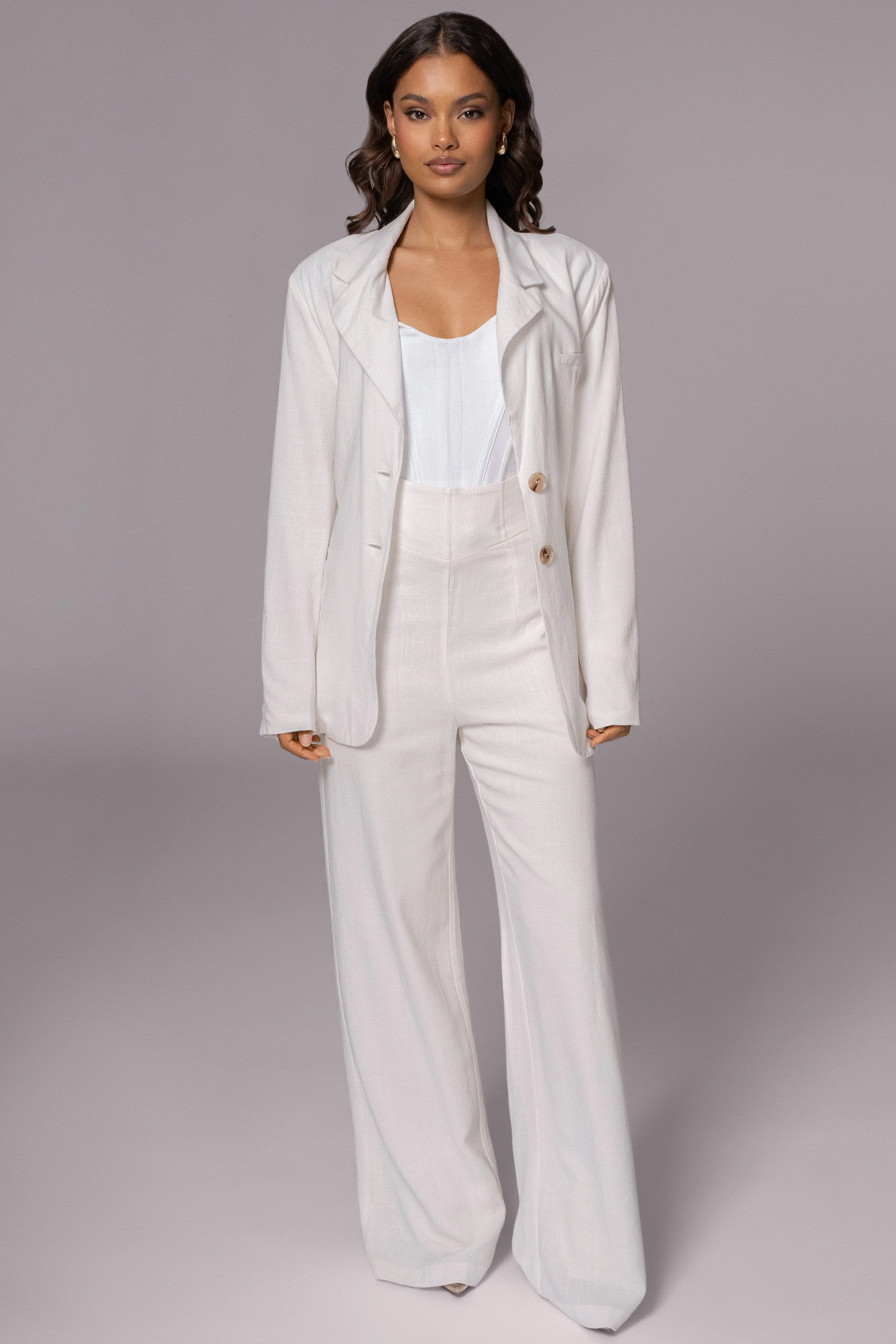 Ivory Explorer Linen Pants