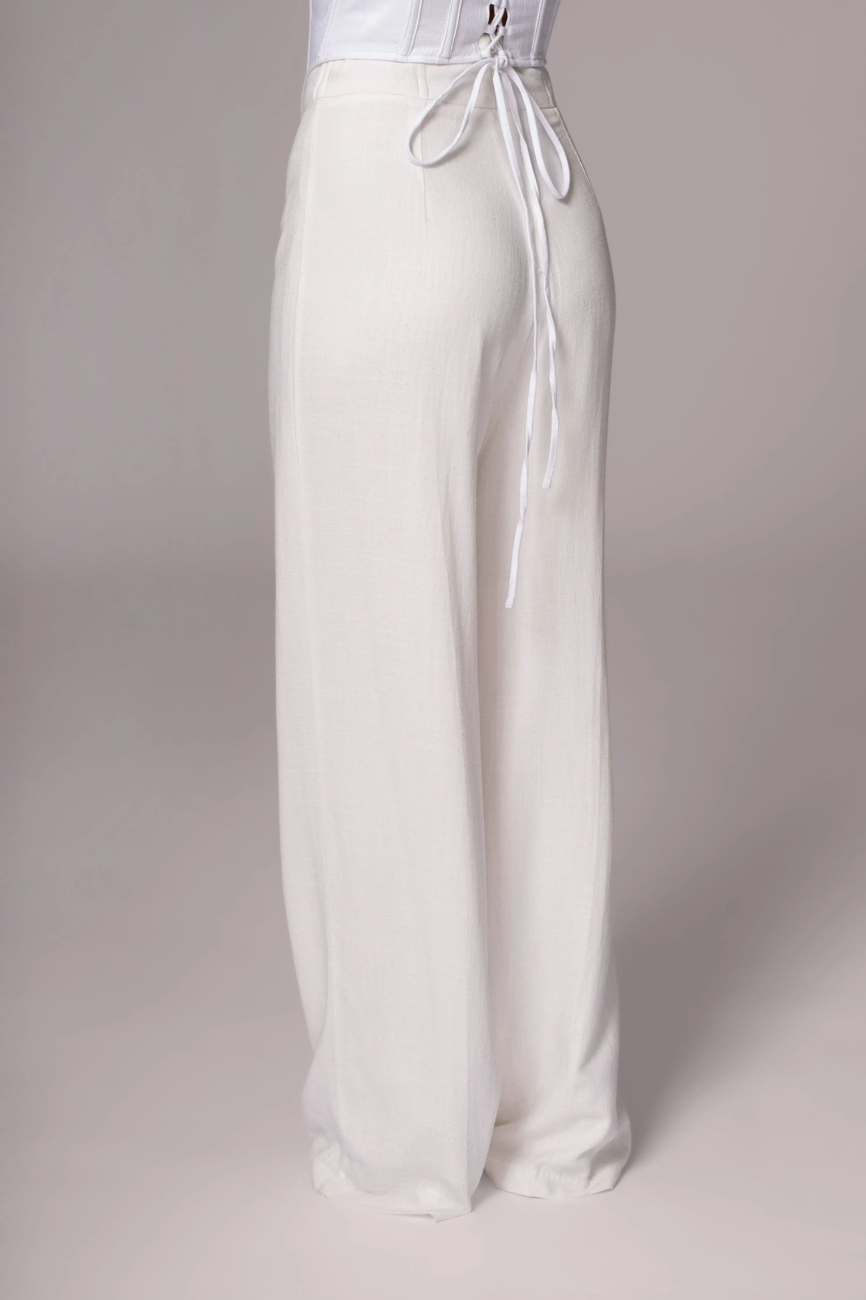 Ivory Explorer Linen Pants