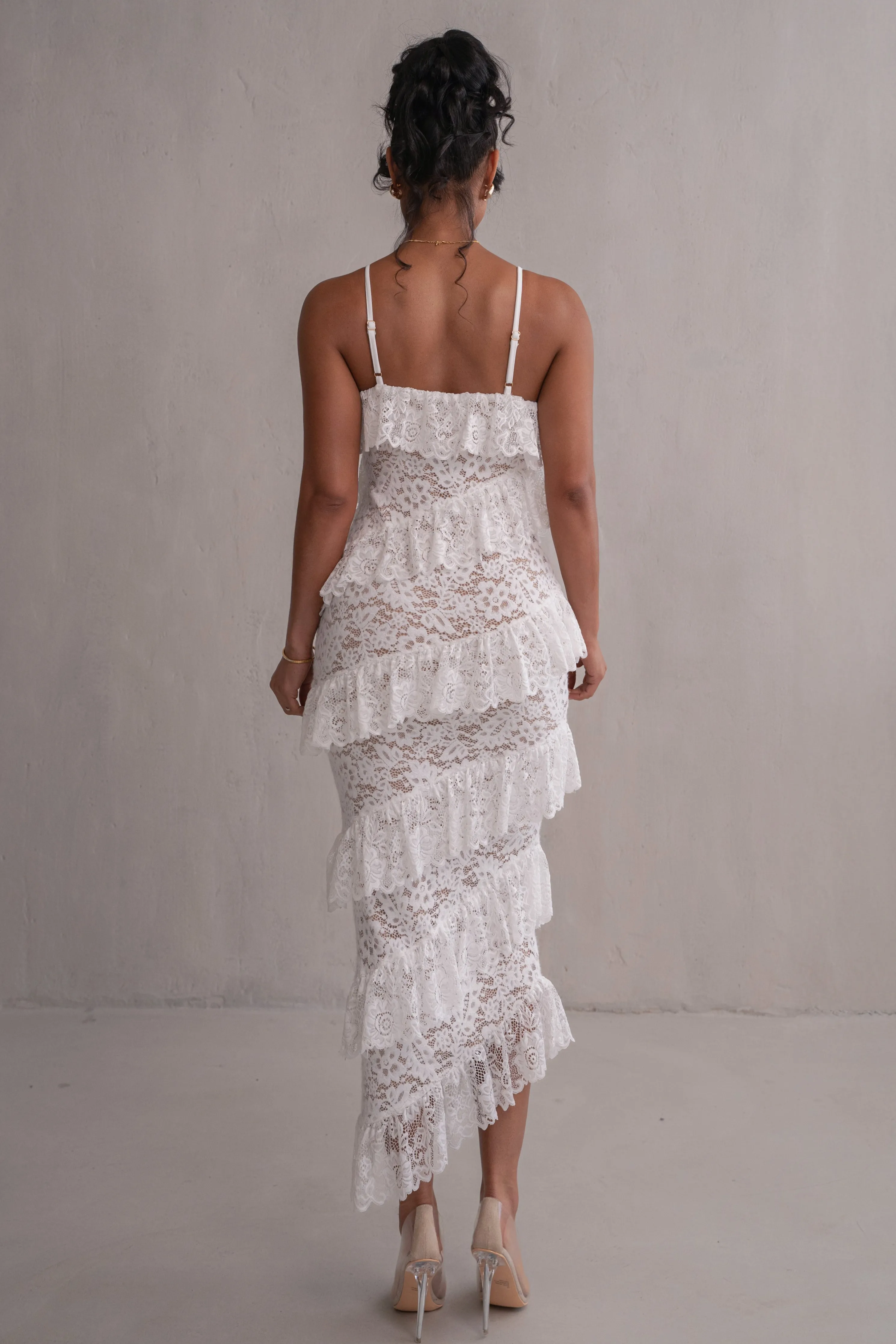 Ivory Feeling Of Forever Ruffle Dress