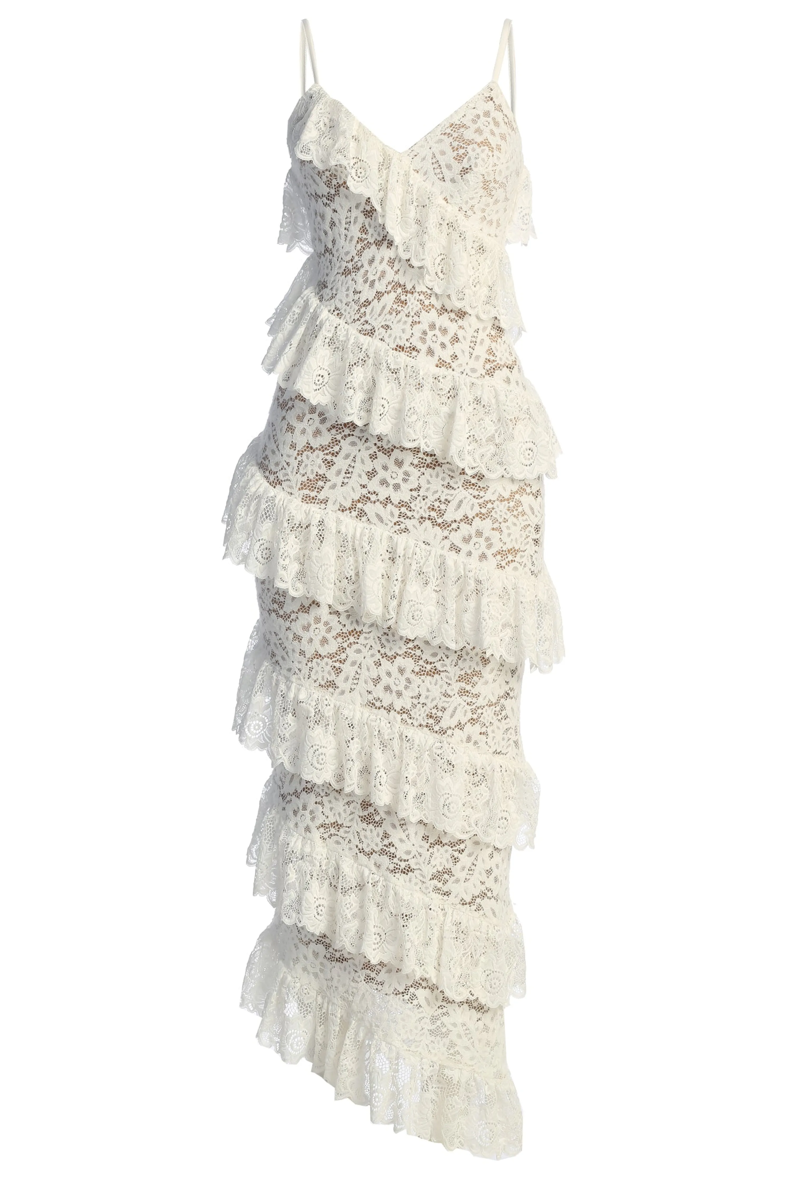 Ivory Feeling Of Forever Ruffle Dress