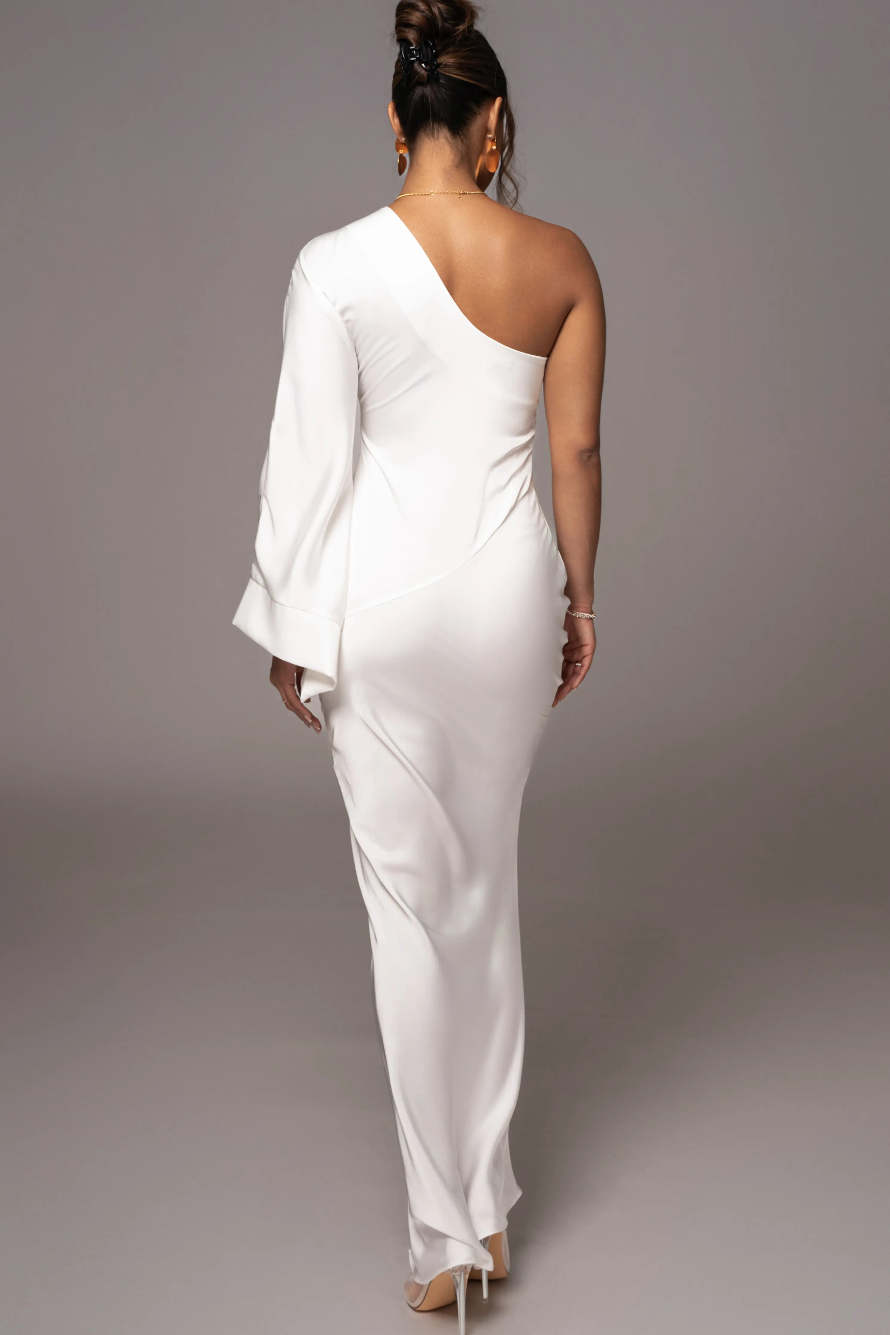 Ivory Femme Drape Maxi Dress