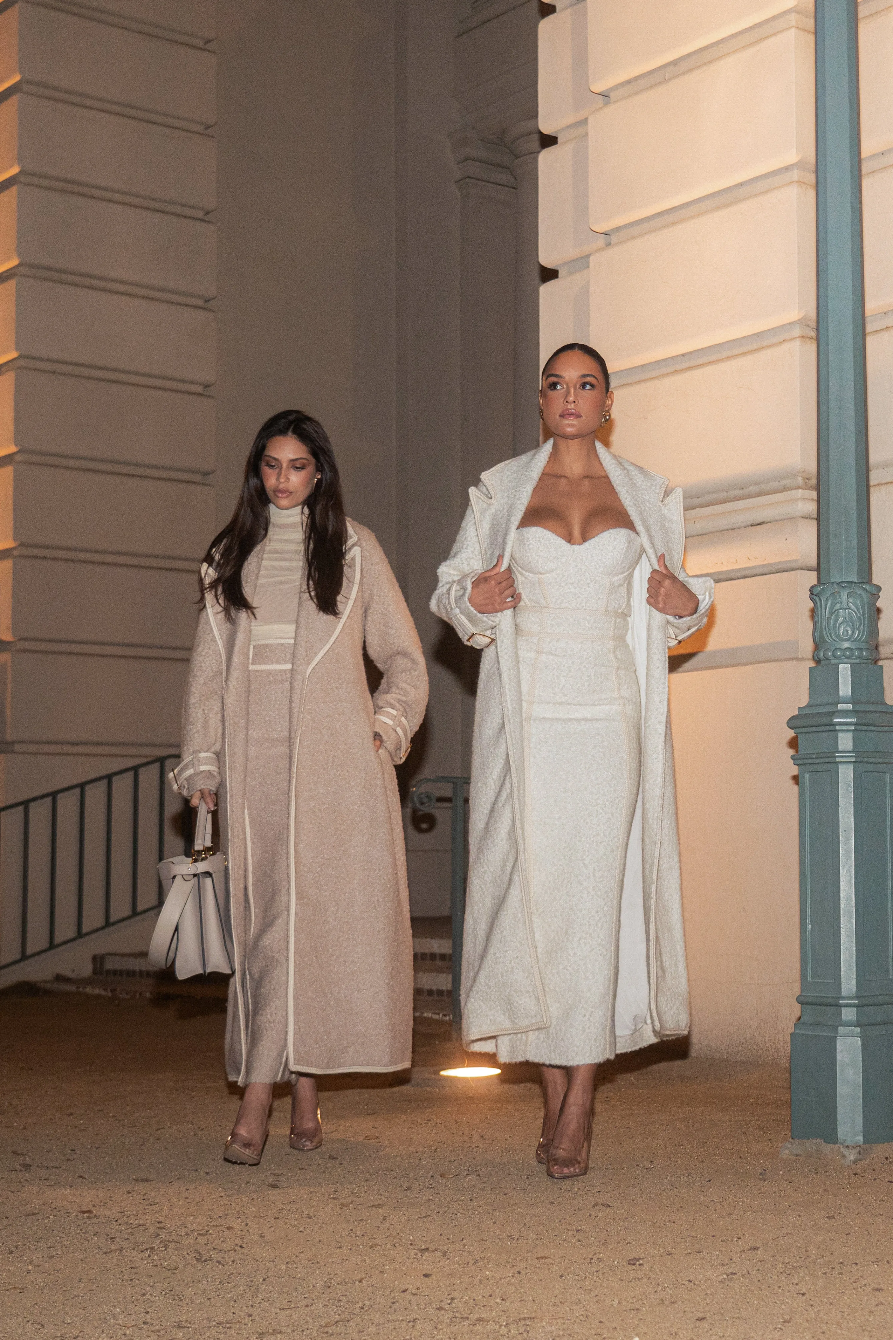 Ivory Fit For Success Boucle Coat