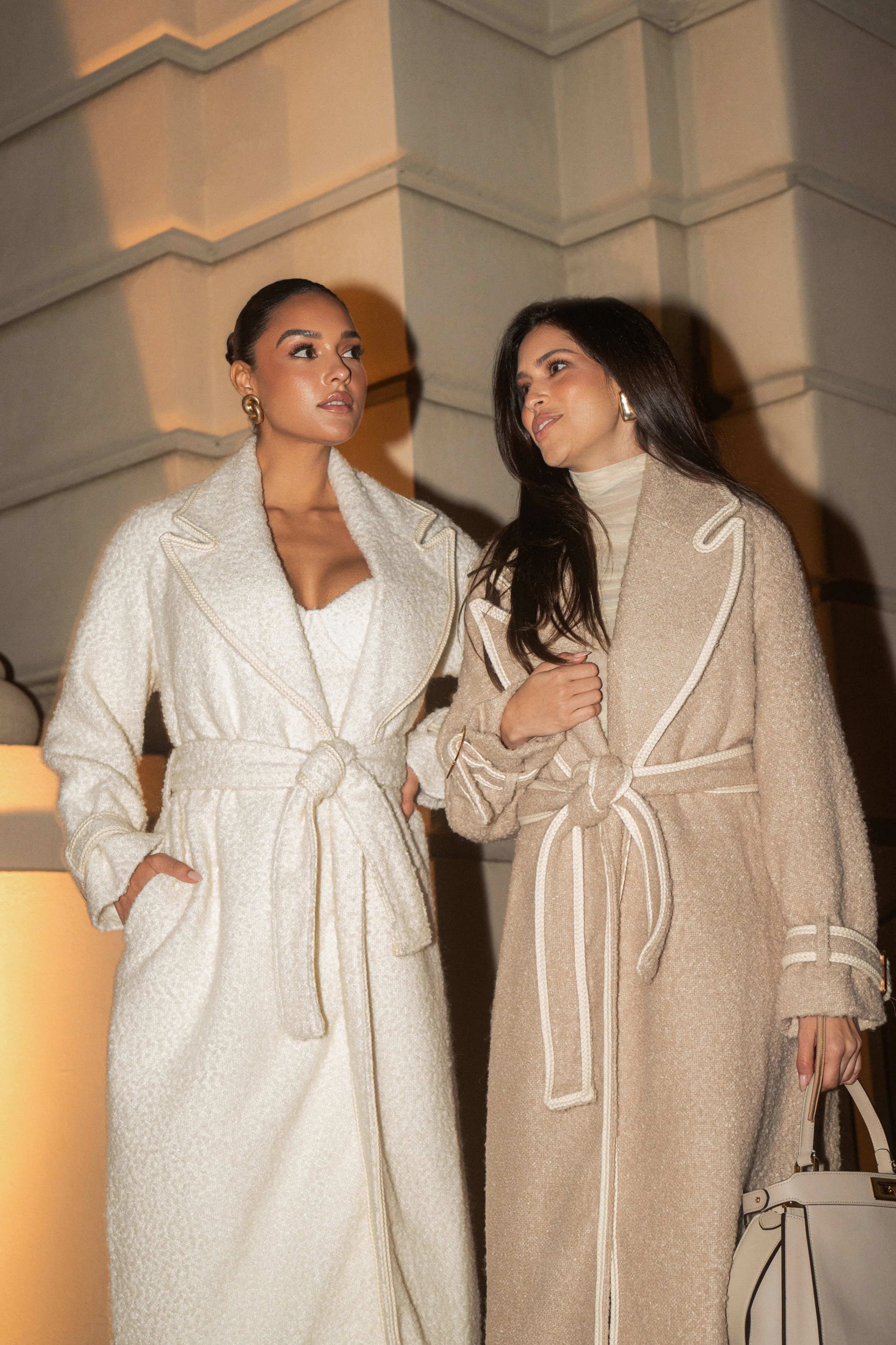 Ivory Fit For Success Boucle Coat