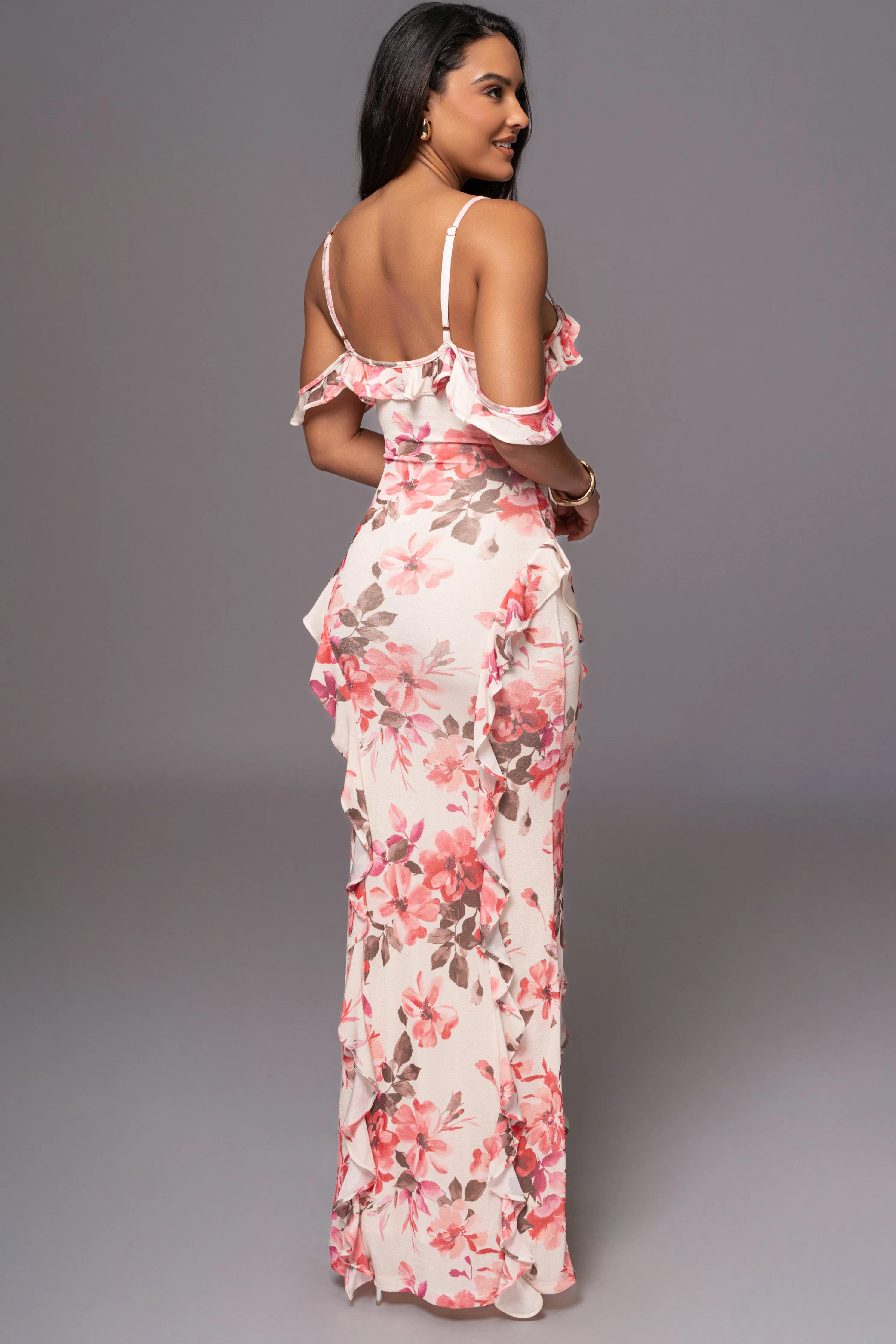 Ivory Floral Maude Maxi Dress