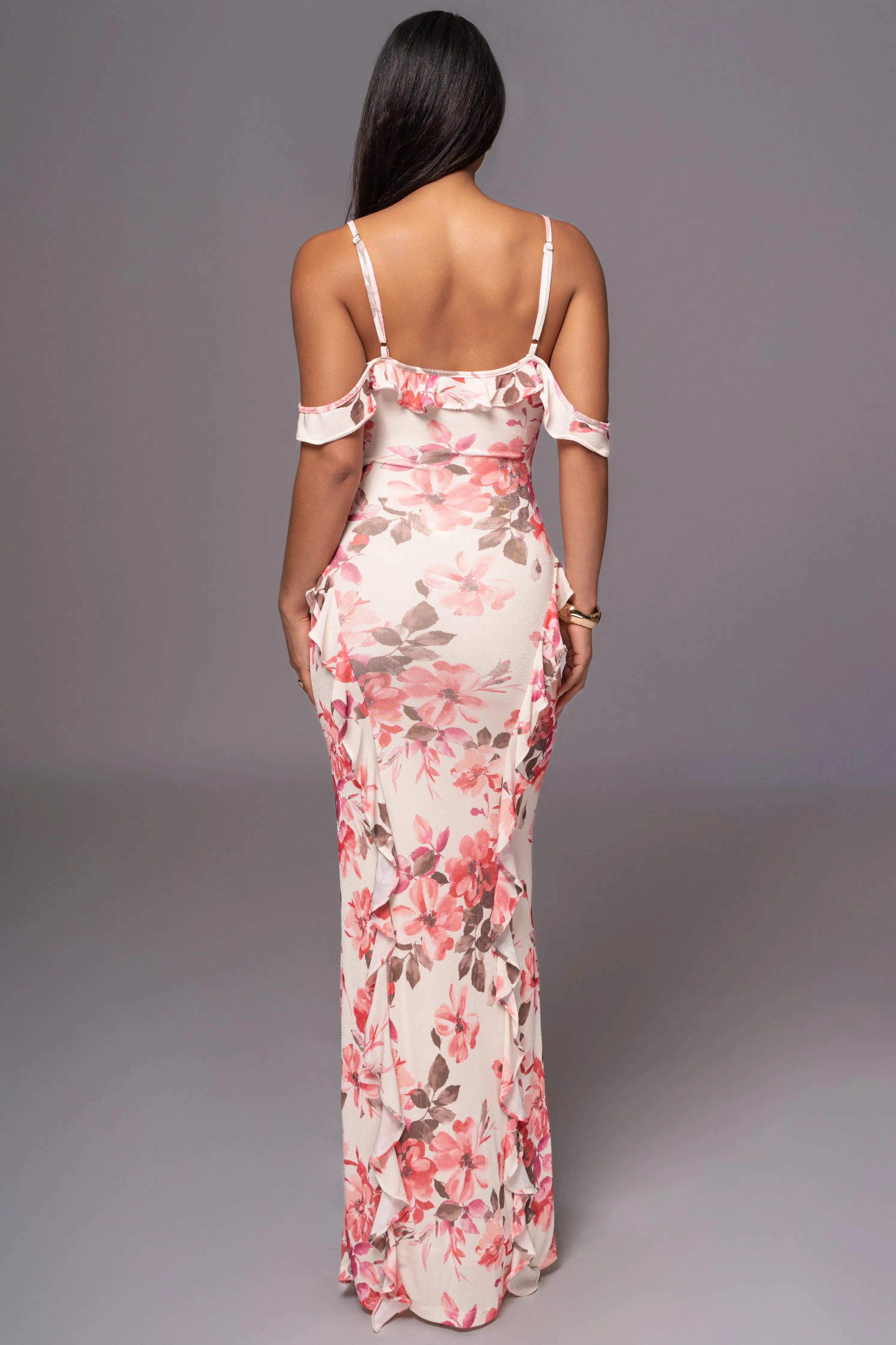 Ivory Floral Maude Maxi Dress
