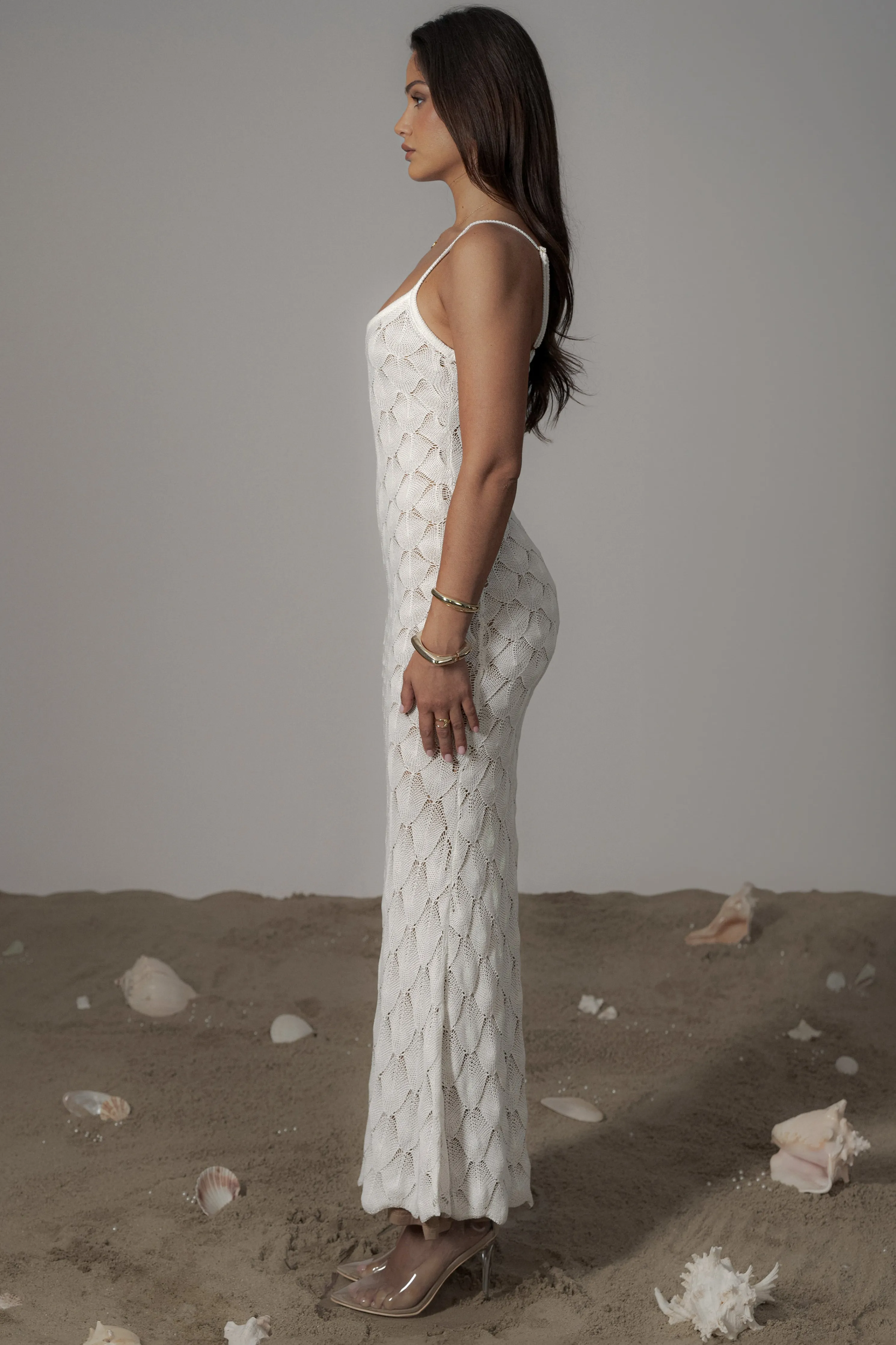 Ivory Gabriela Knit Maxi Dress