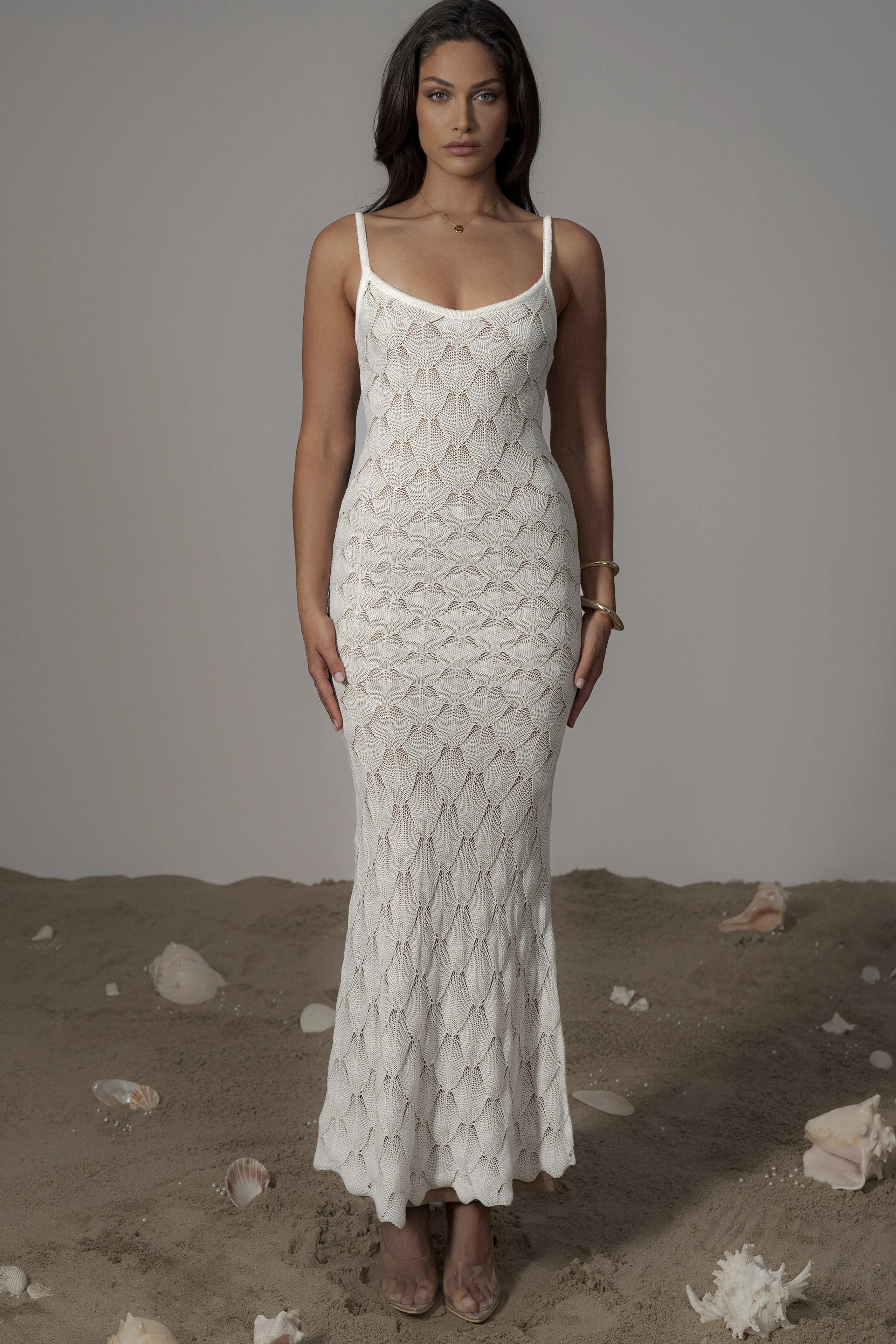 Ivory Gabriela Knit Maxi Dress