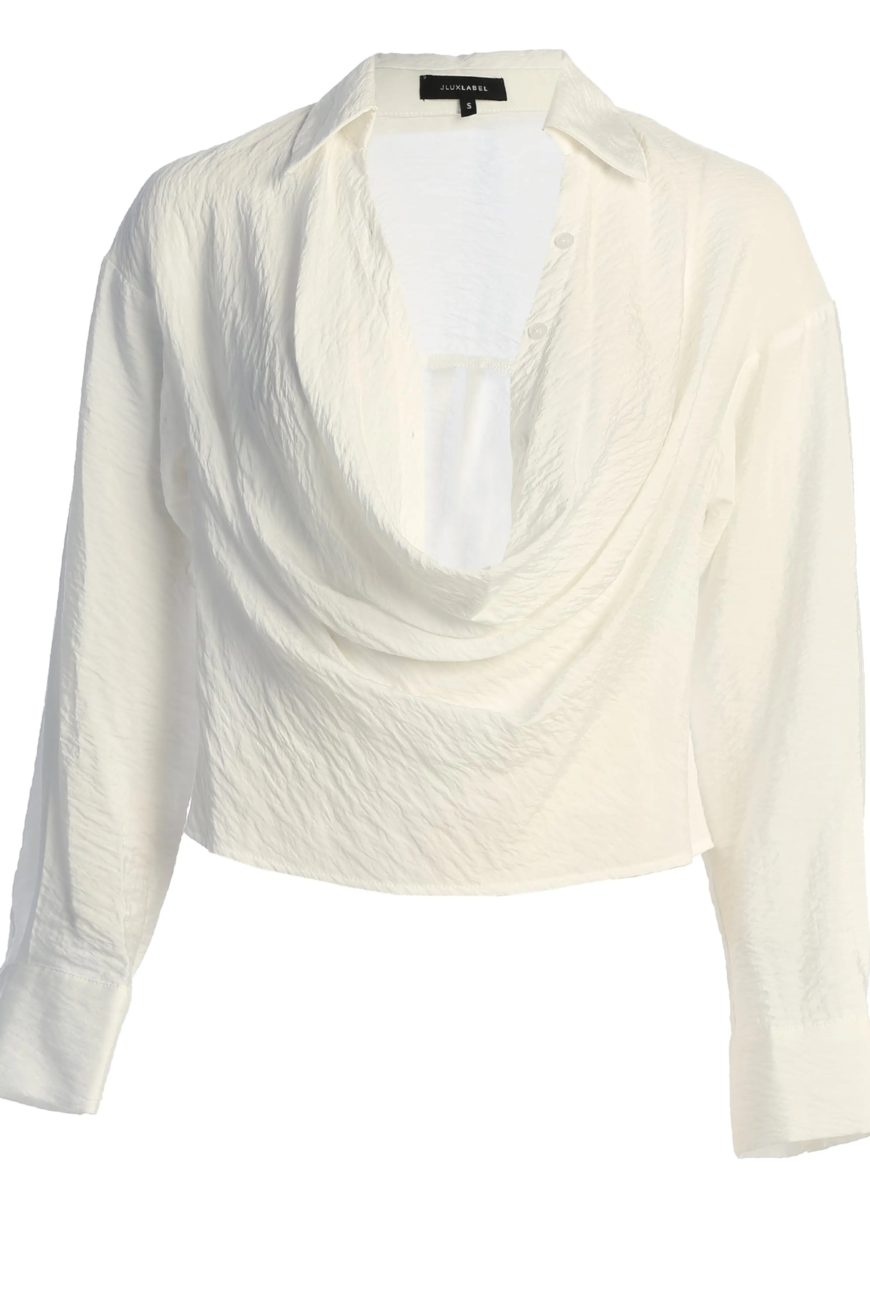 Ivory Greta Collared Top