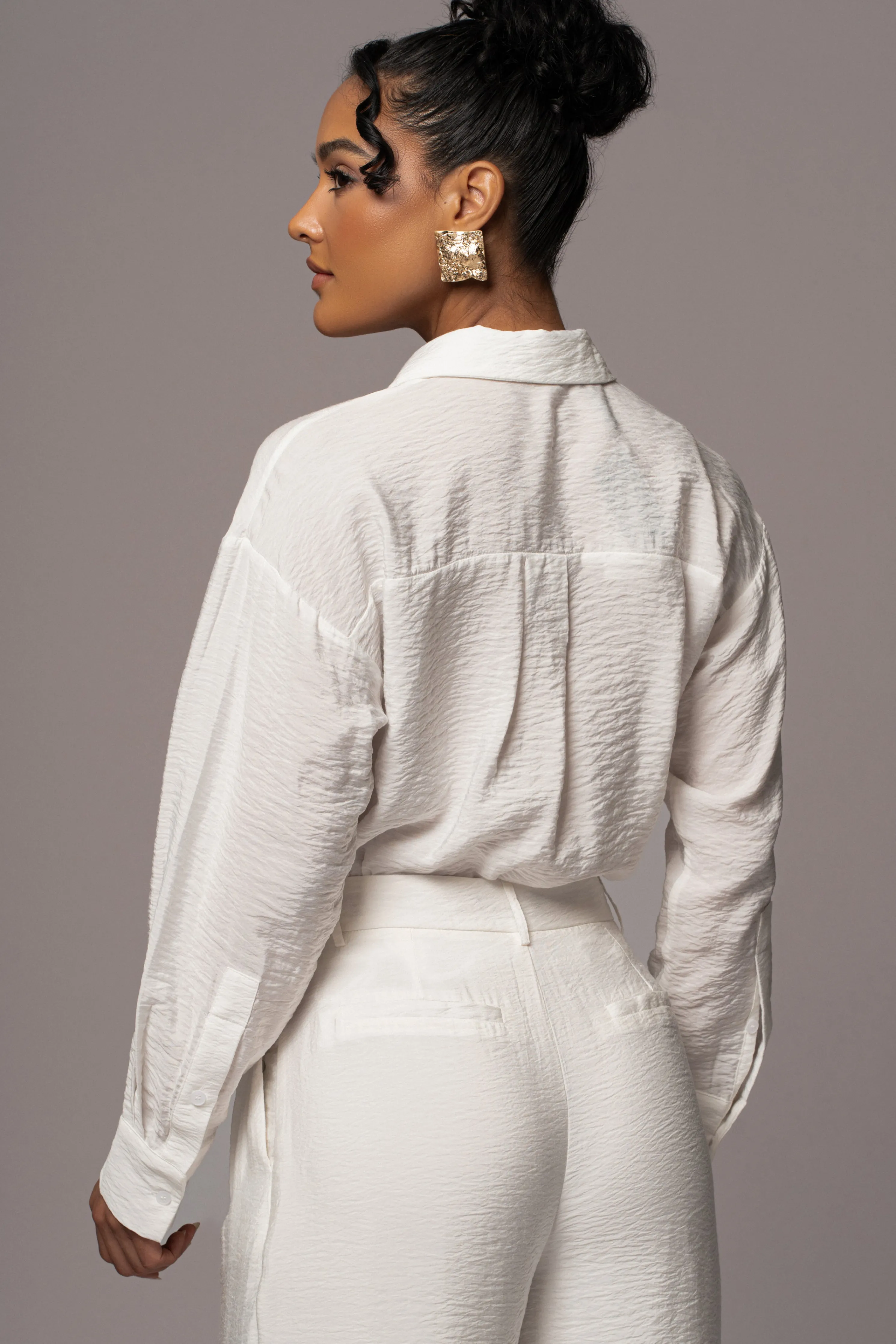 Ivory Greta Collared Top