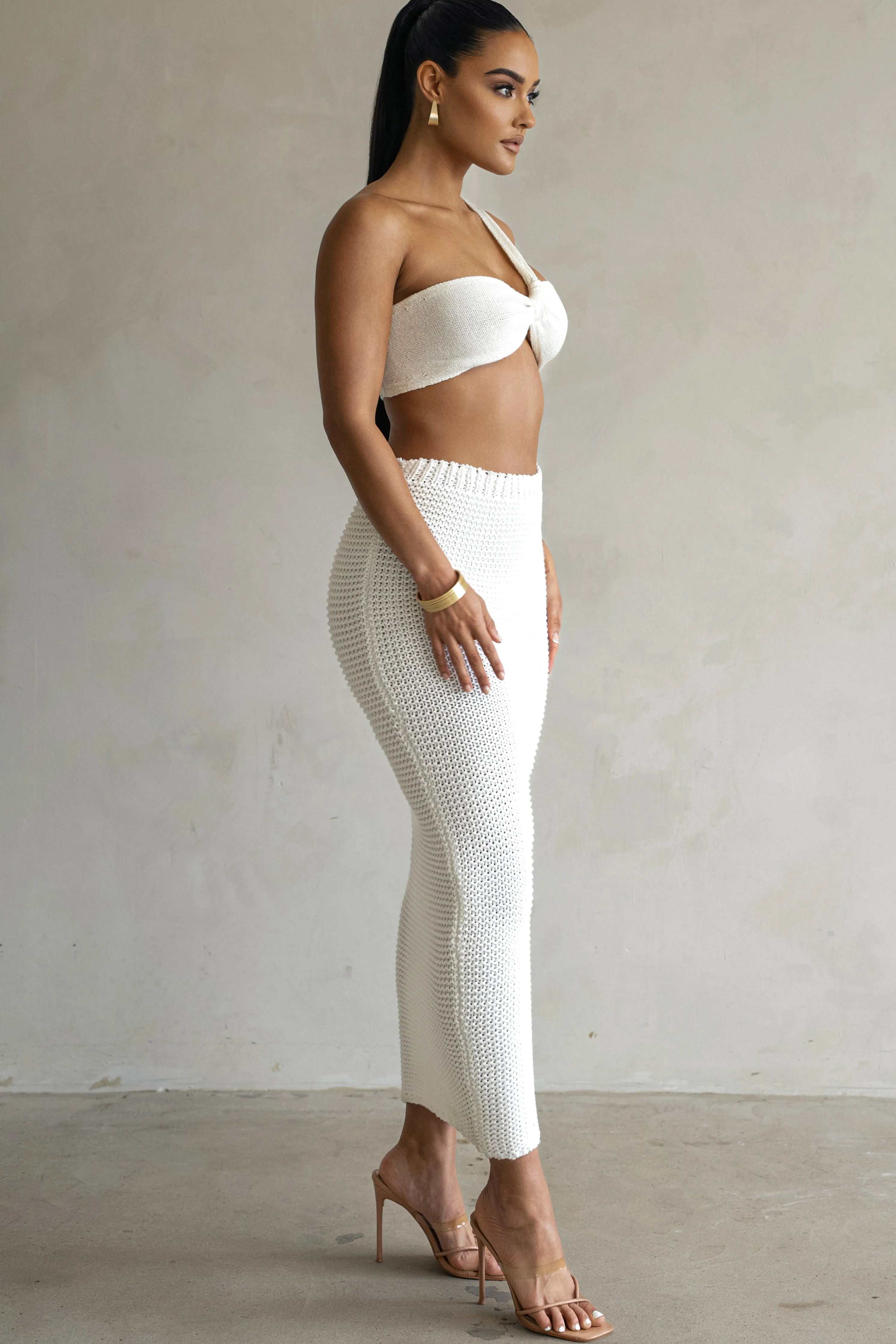 Ivory Jeanette Sweater Knit Top