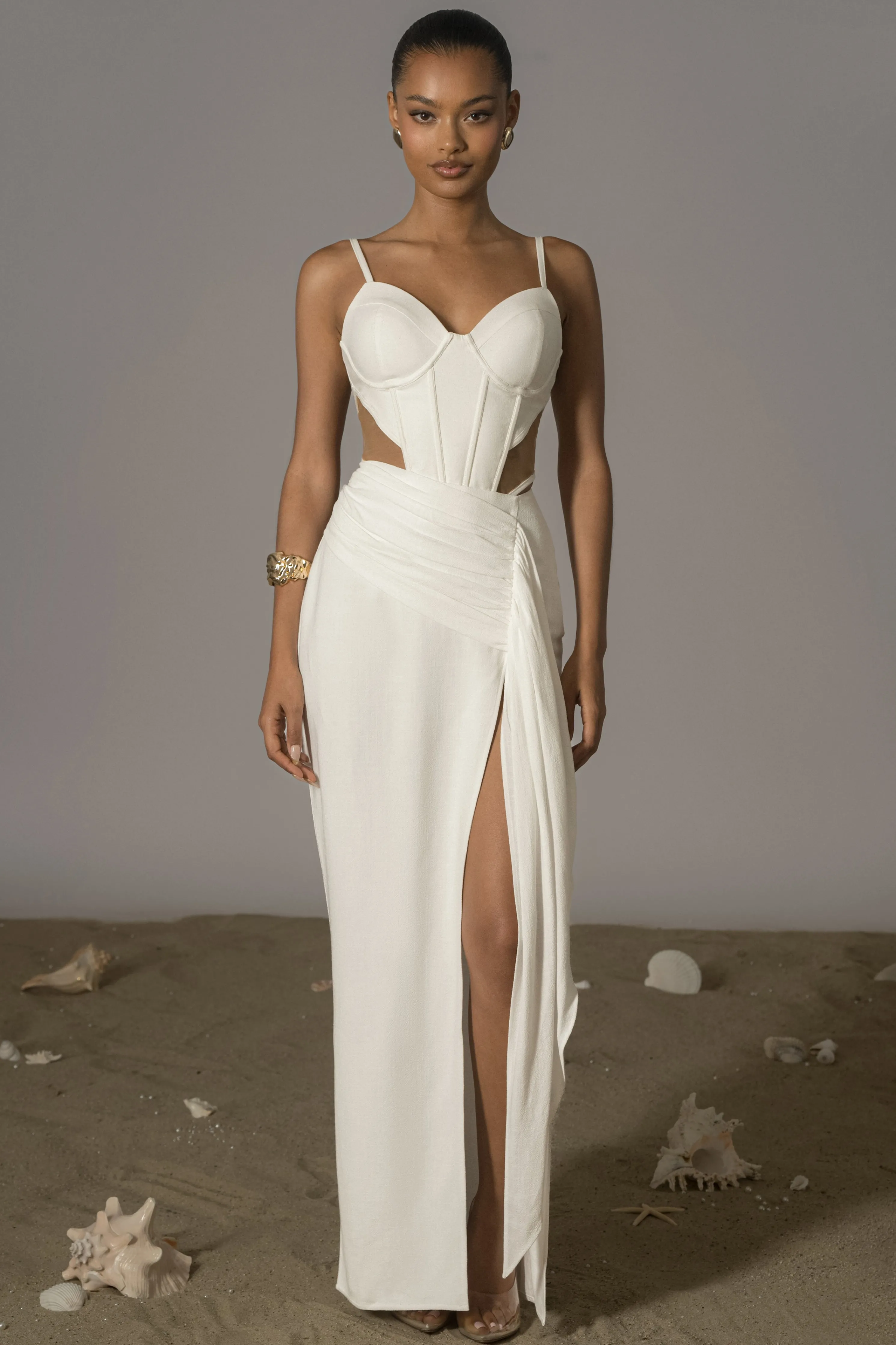 Ivory Las Olas Linen Skirt