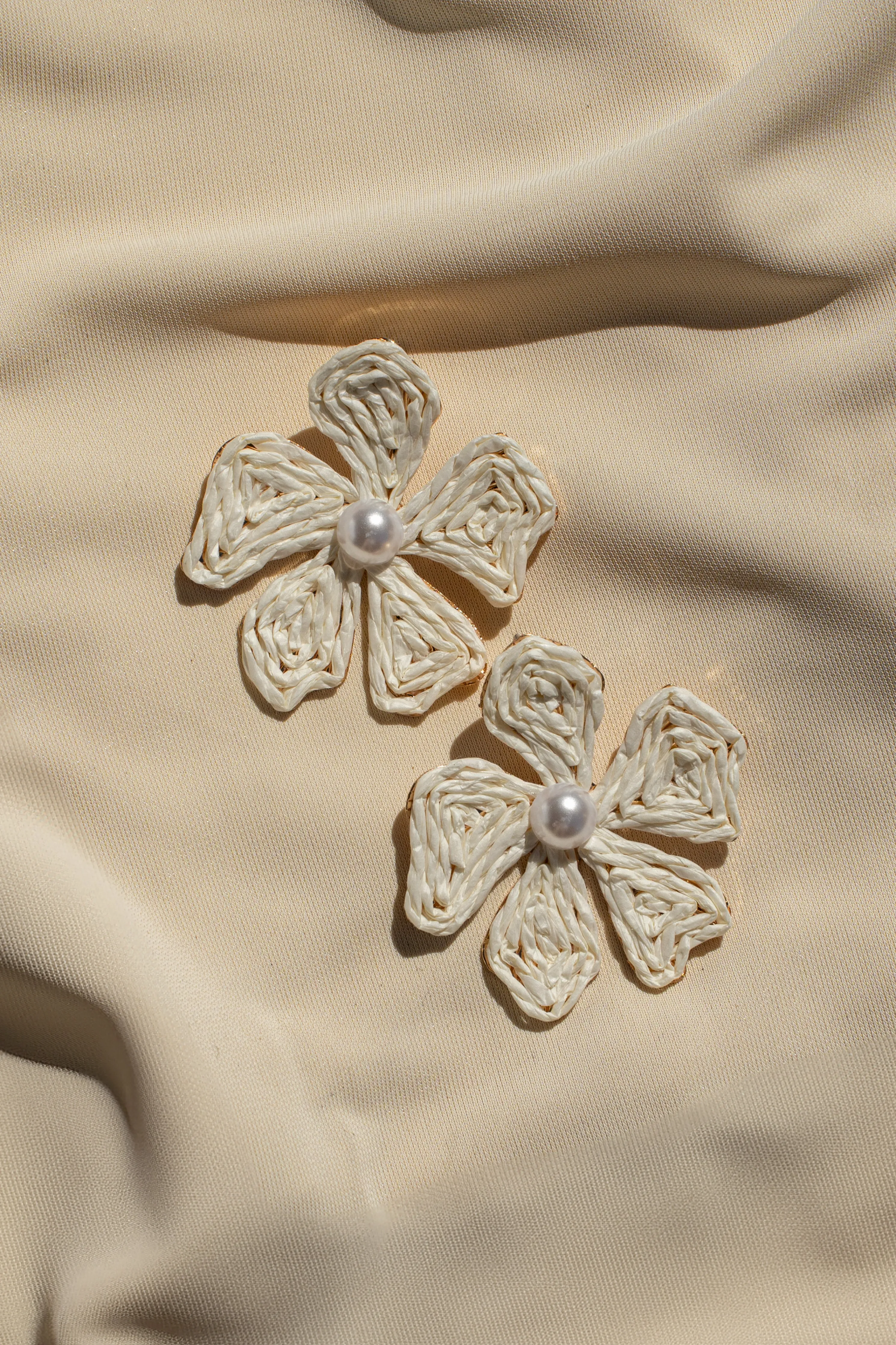 Ivory Lexa Flower Earrings