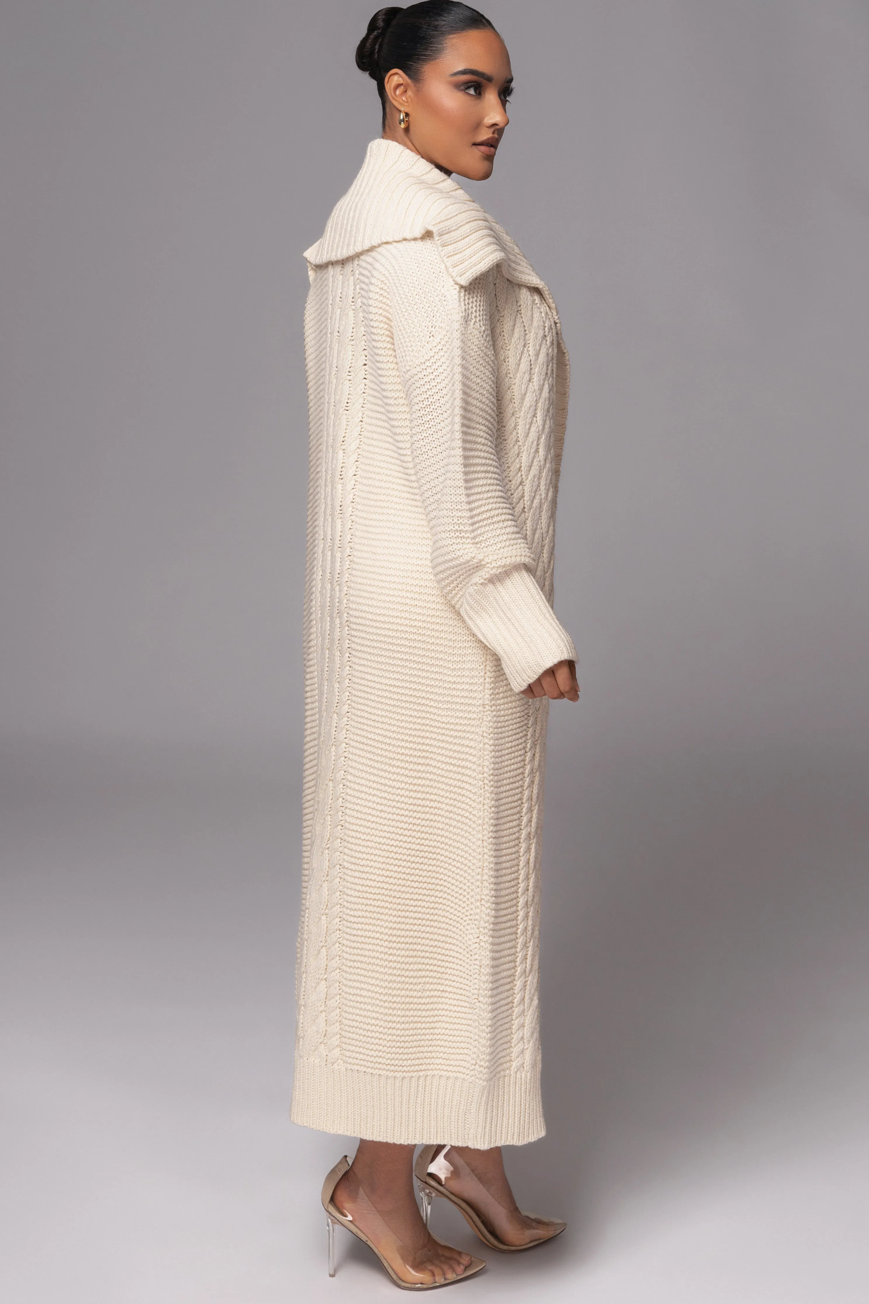 Ivory Malinda Sweater Knit Cardigan