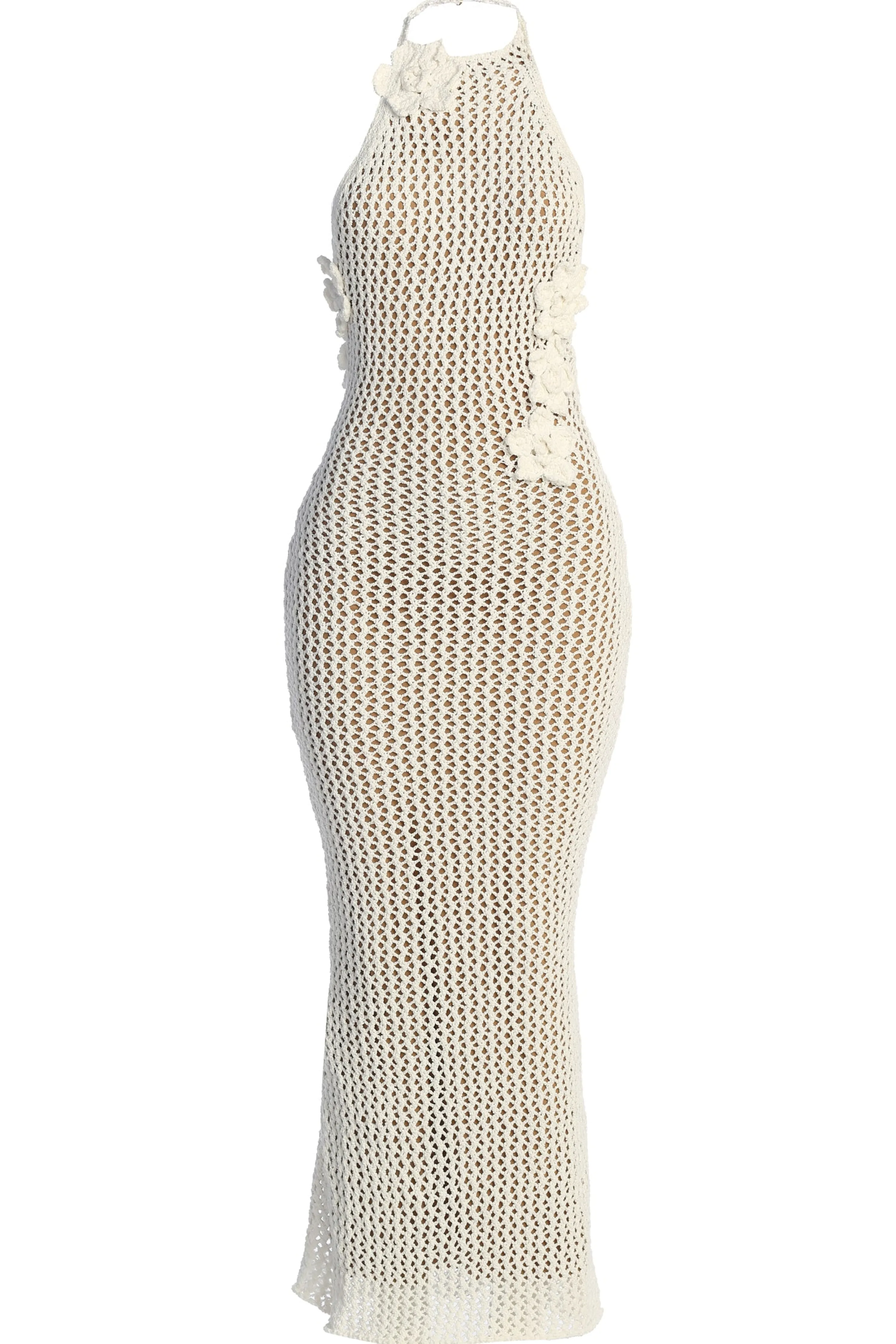 Ivory Paradise Crochet Maxi Dress