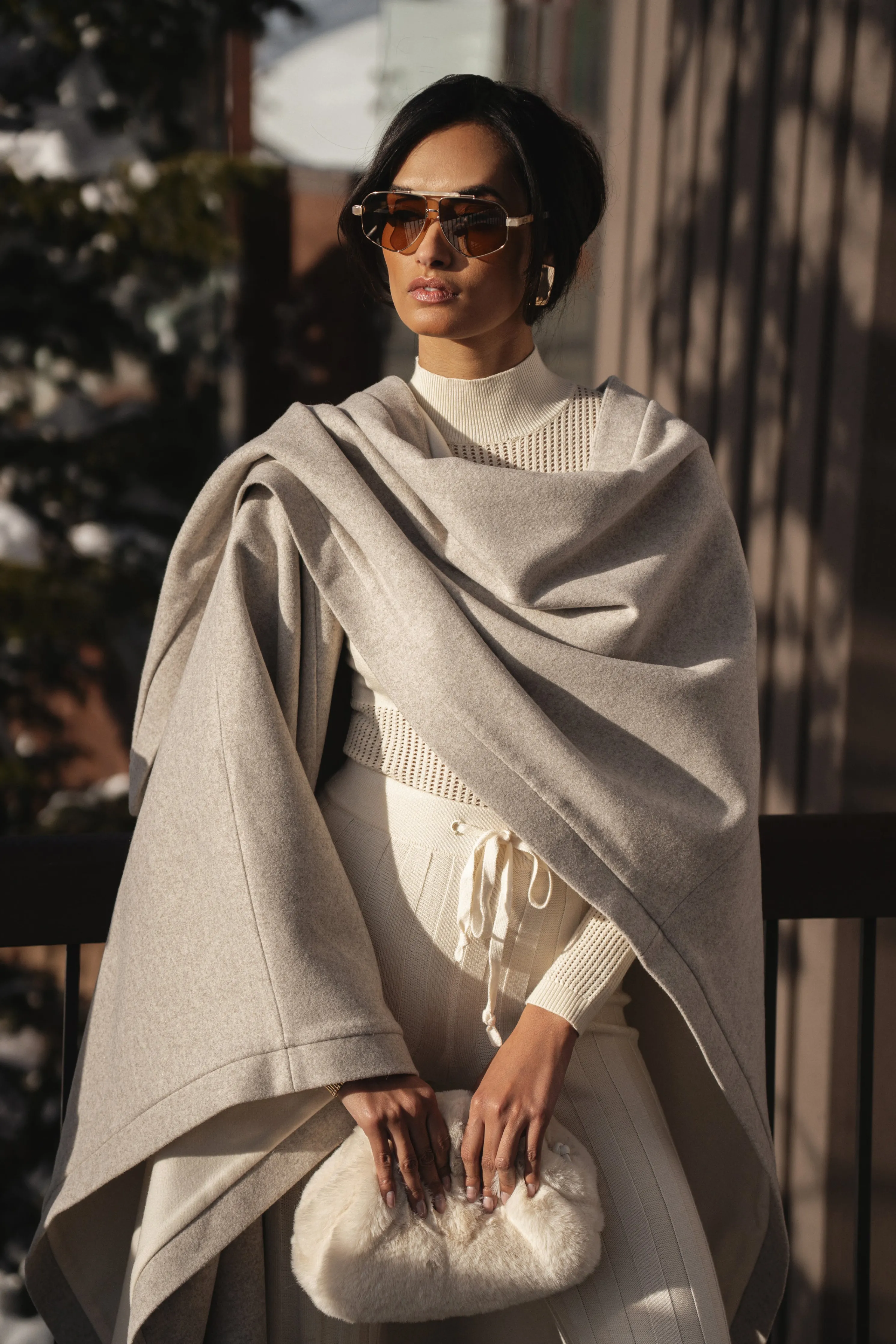 Ivory Park City Reversible Shawl