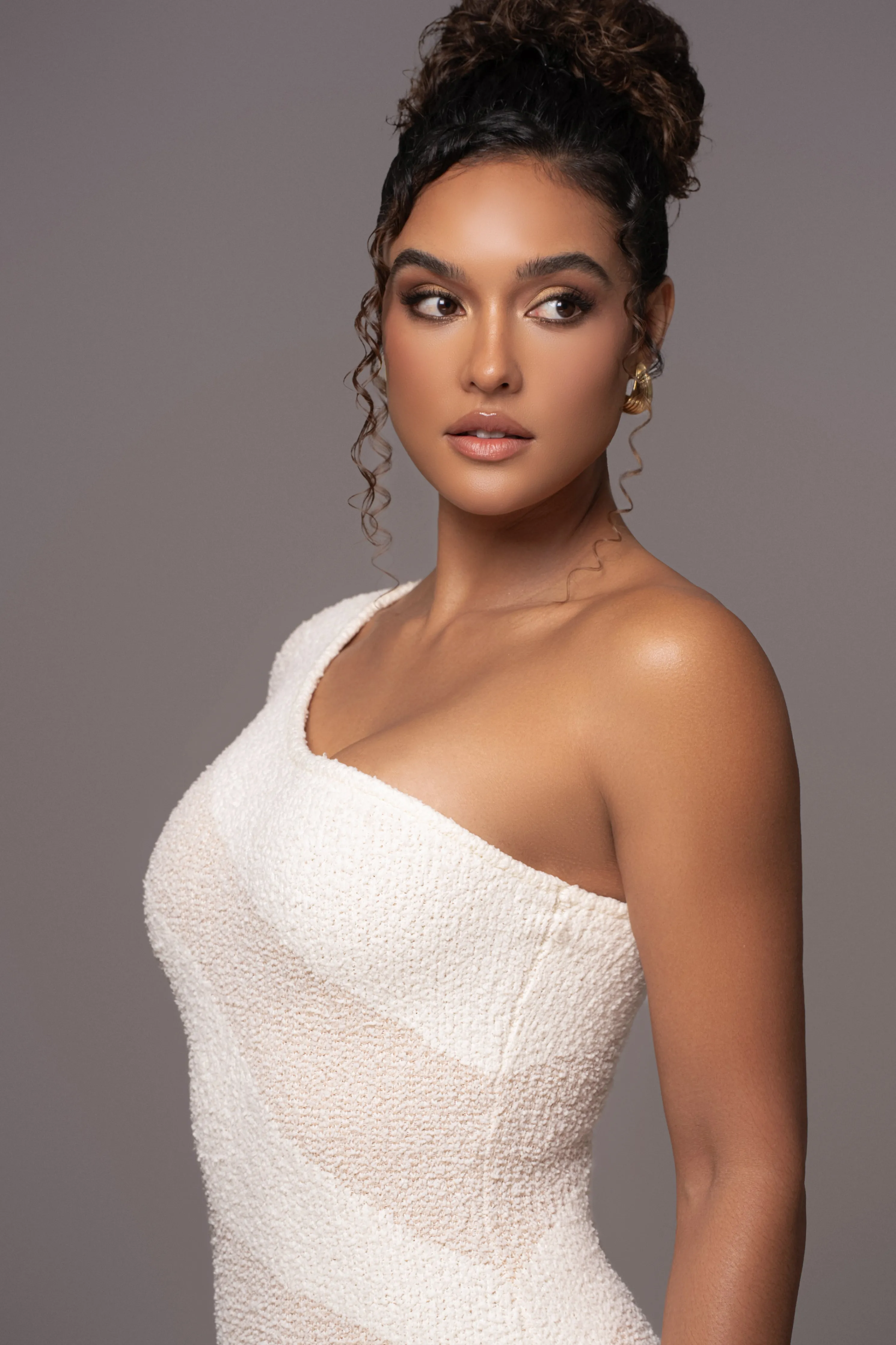 Ivory Sandra Knit Midi Dress