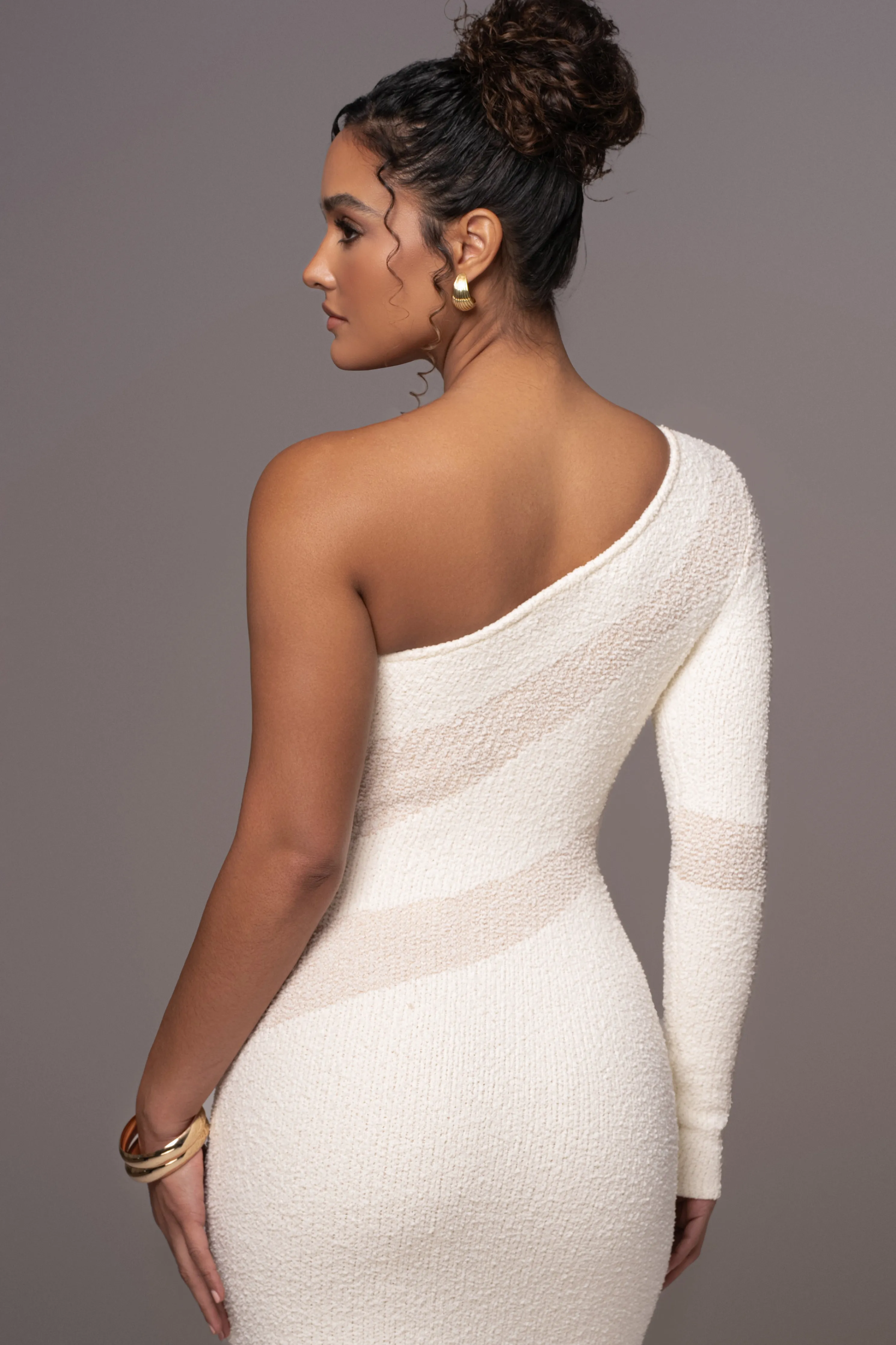 Ivory Sandra Knit Midi Dress