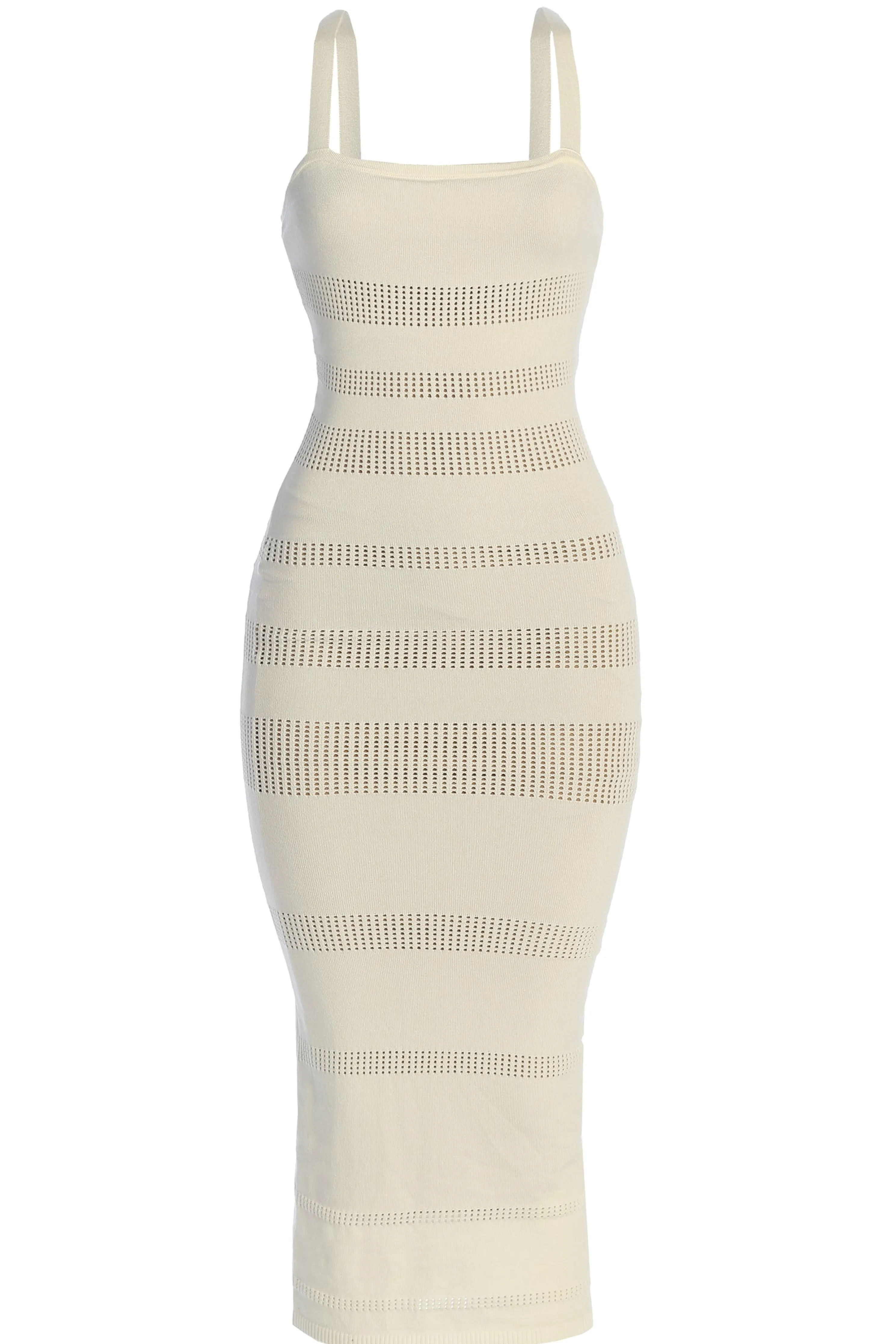 Ivory Sandy Shores Knit Midi Dress