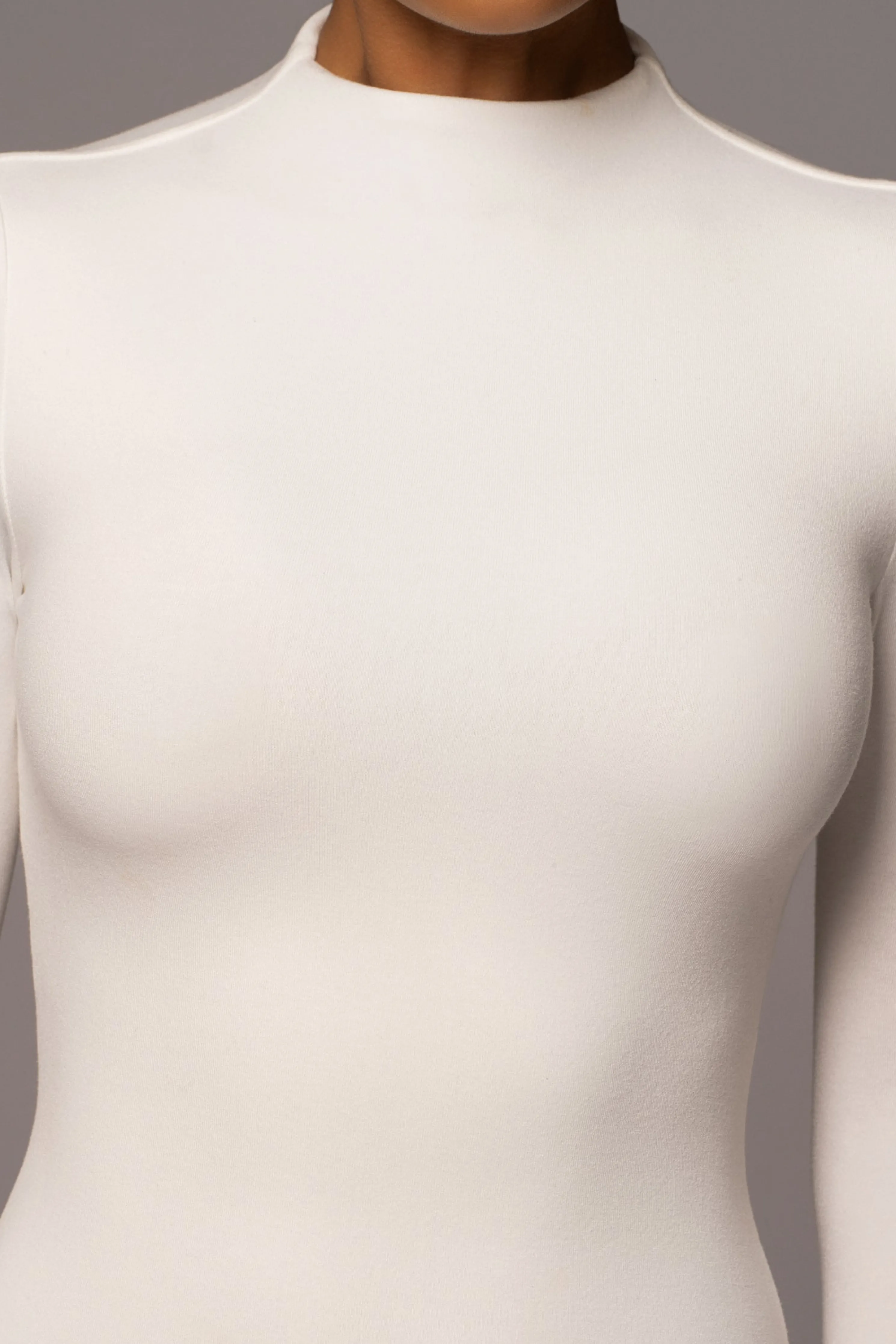 Ivory Shaye Mock Neck Dress