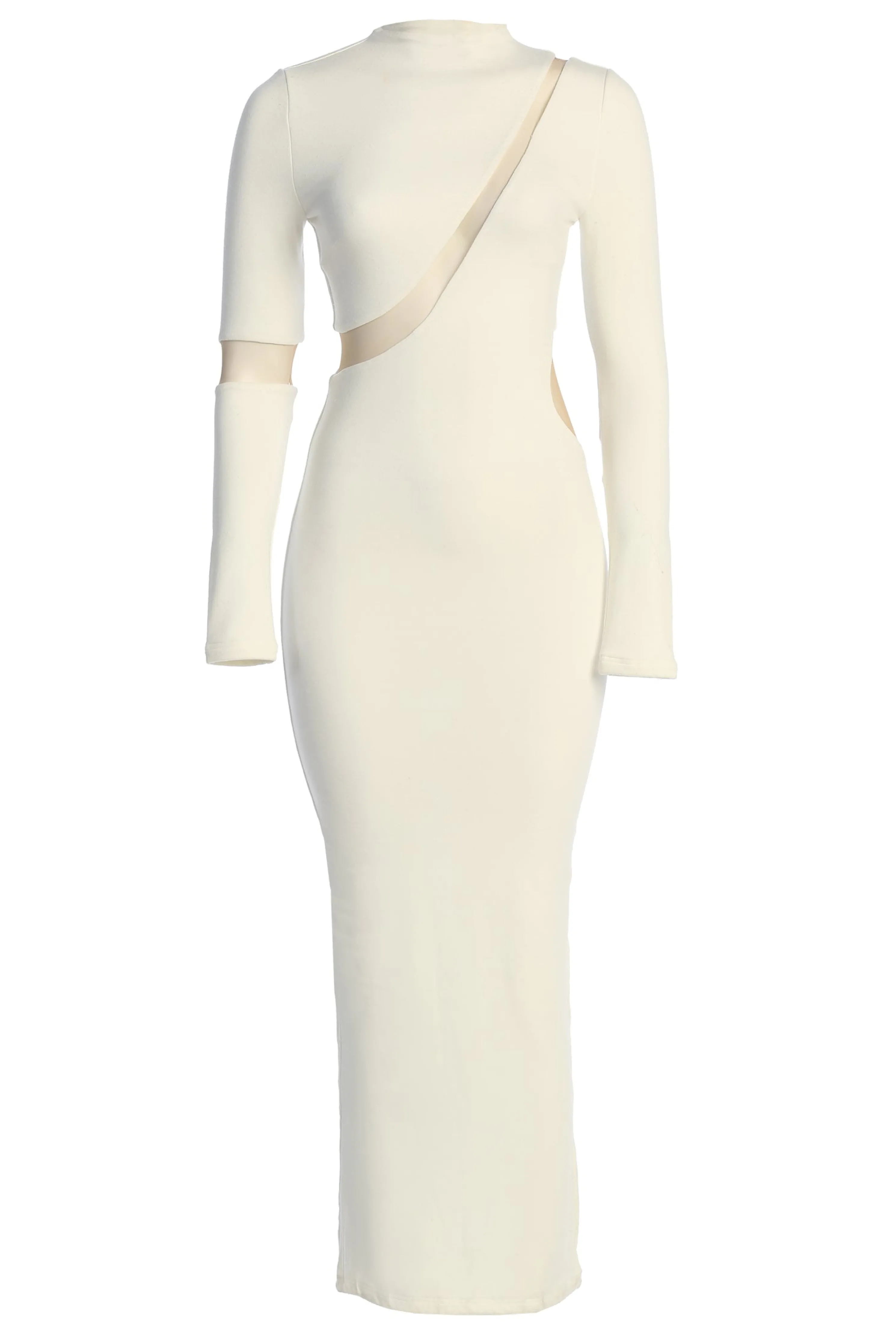 Ivory Show Stopper High Neck Dress
