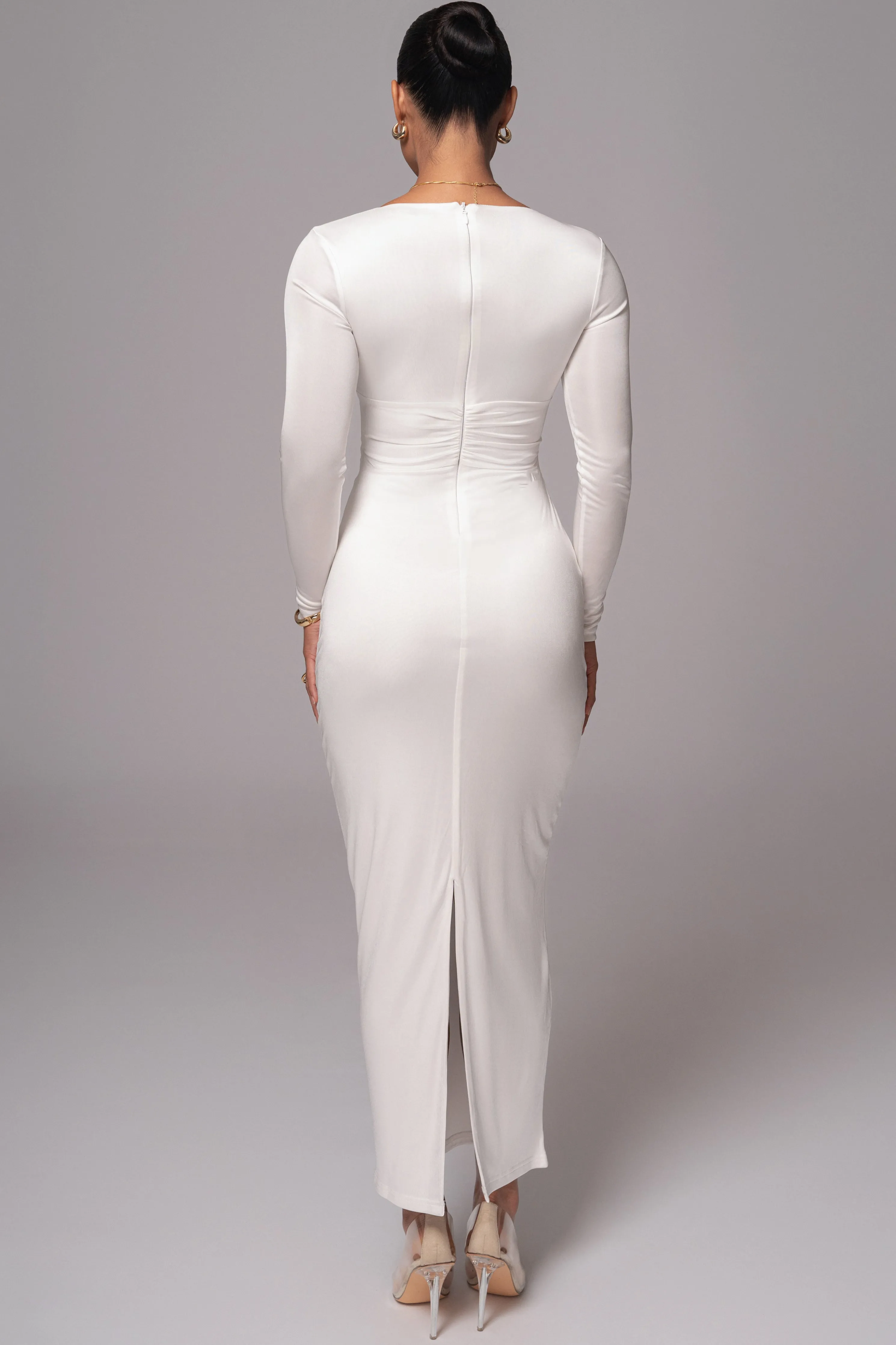 Ivory Soiree Cutout Maxi Dress