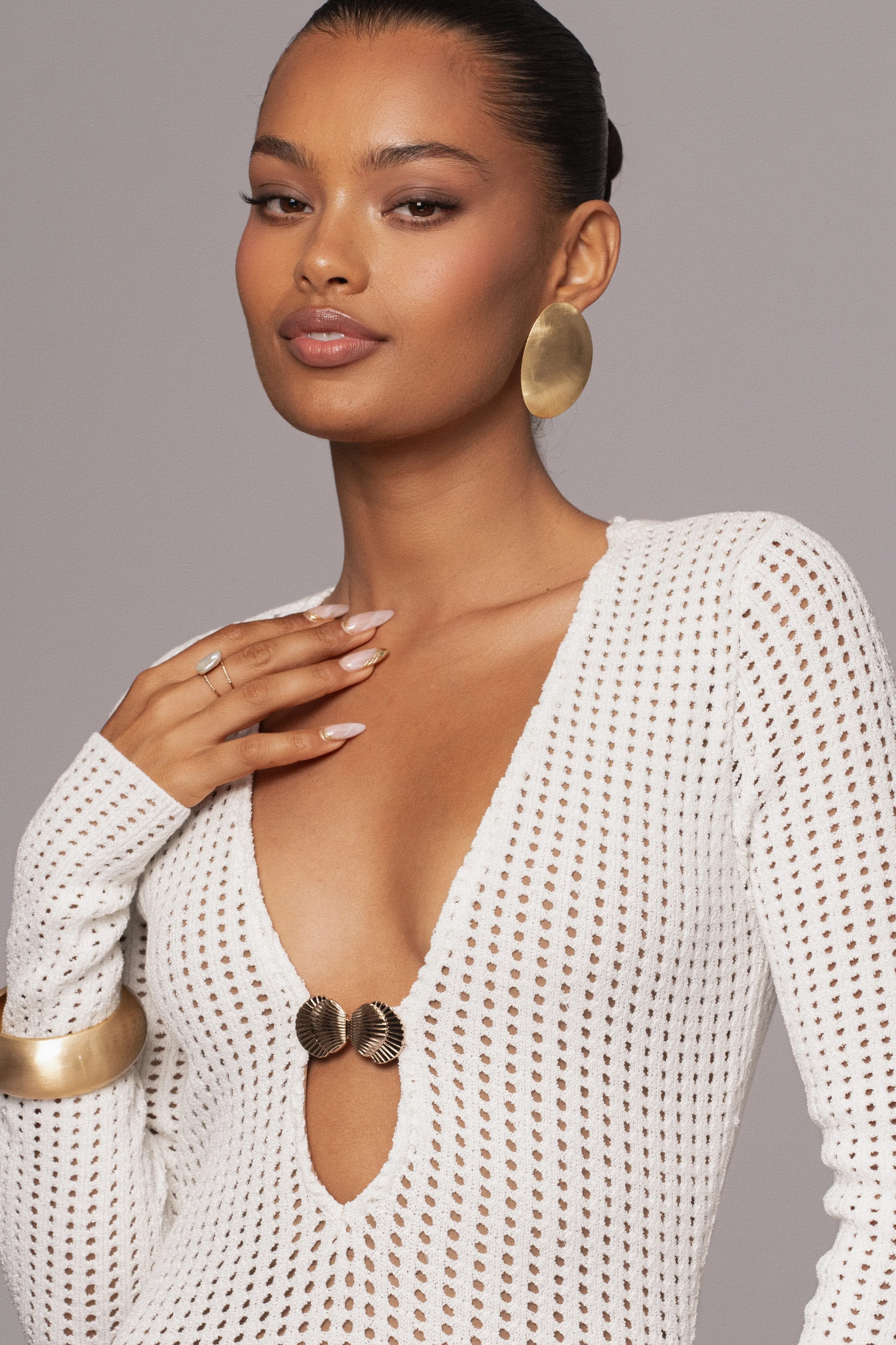 Ivory Sol Sweater Knit Dress