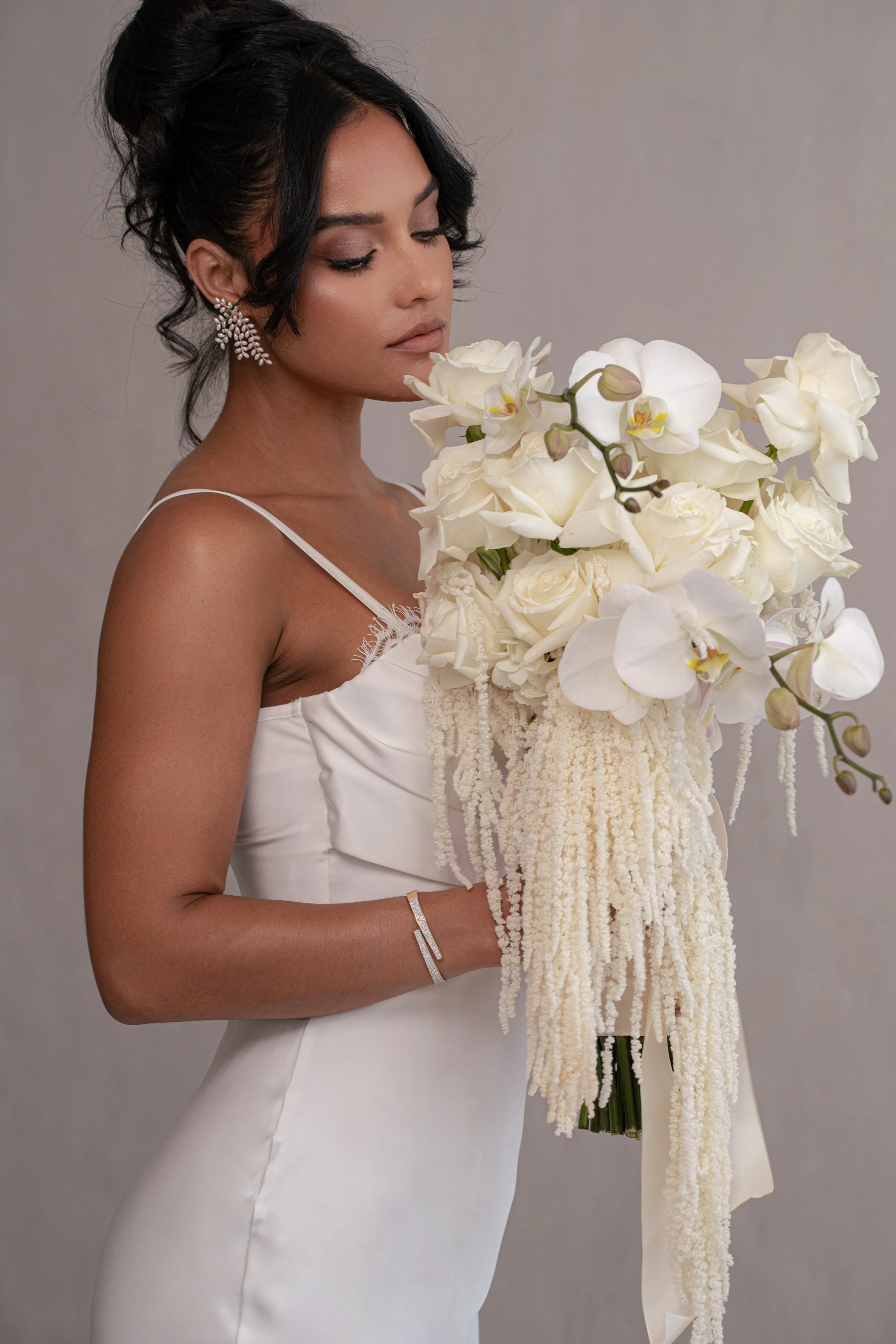 Ivory Unveiled Satin Maxi Dress