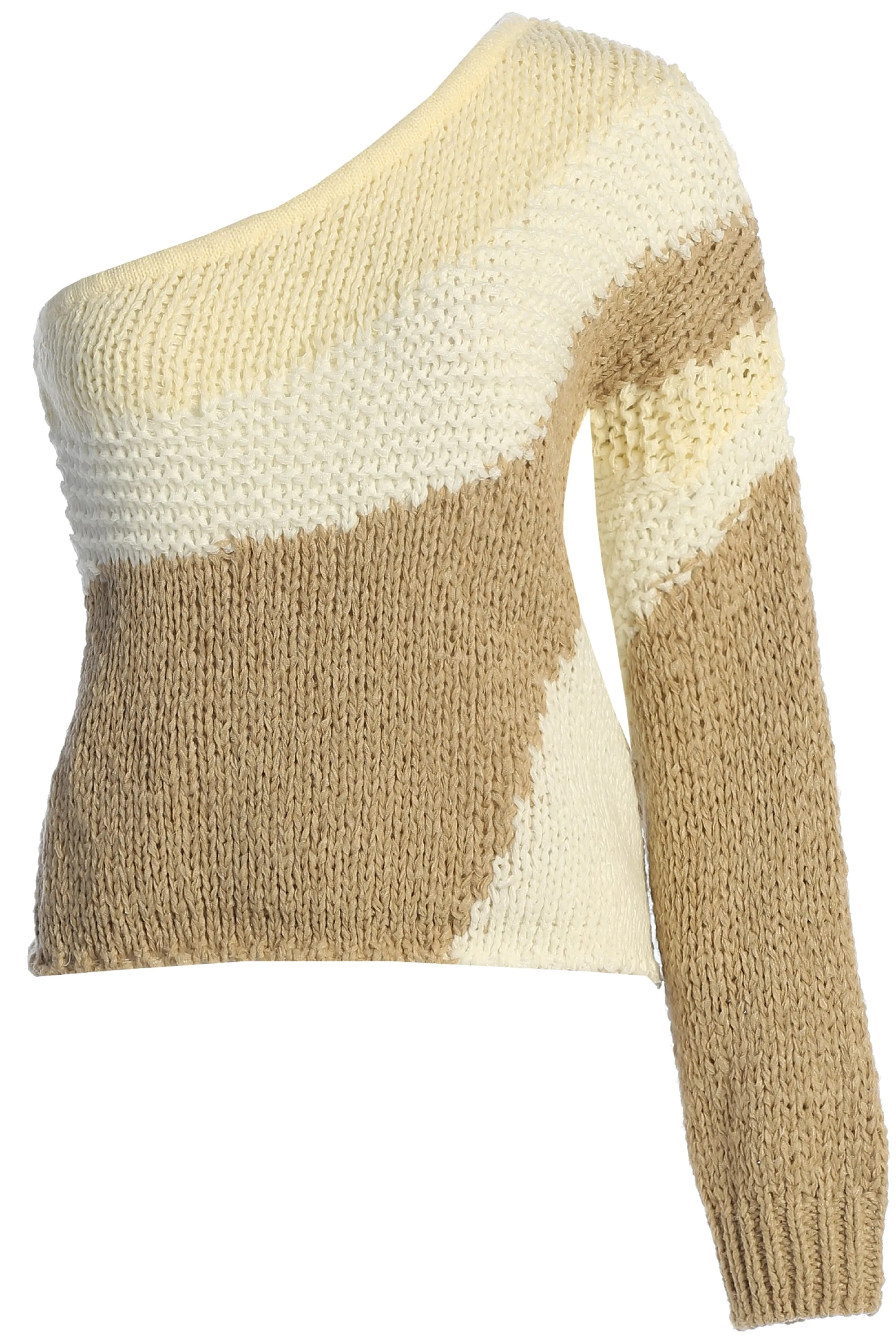 Ivory/Beige Hazel Sweater Knit Top