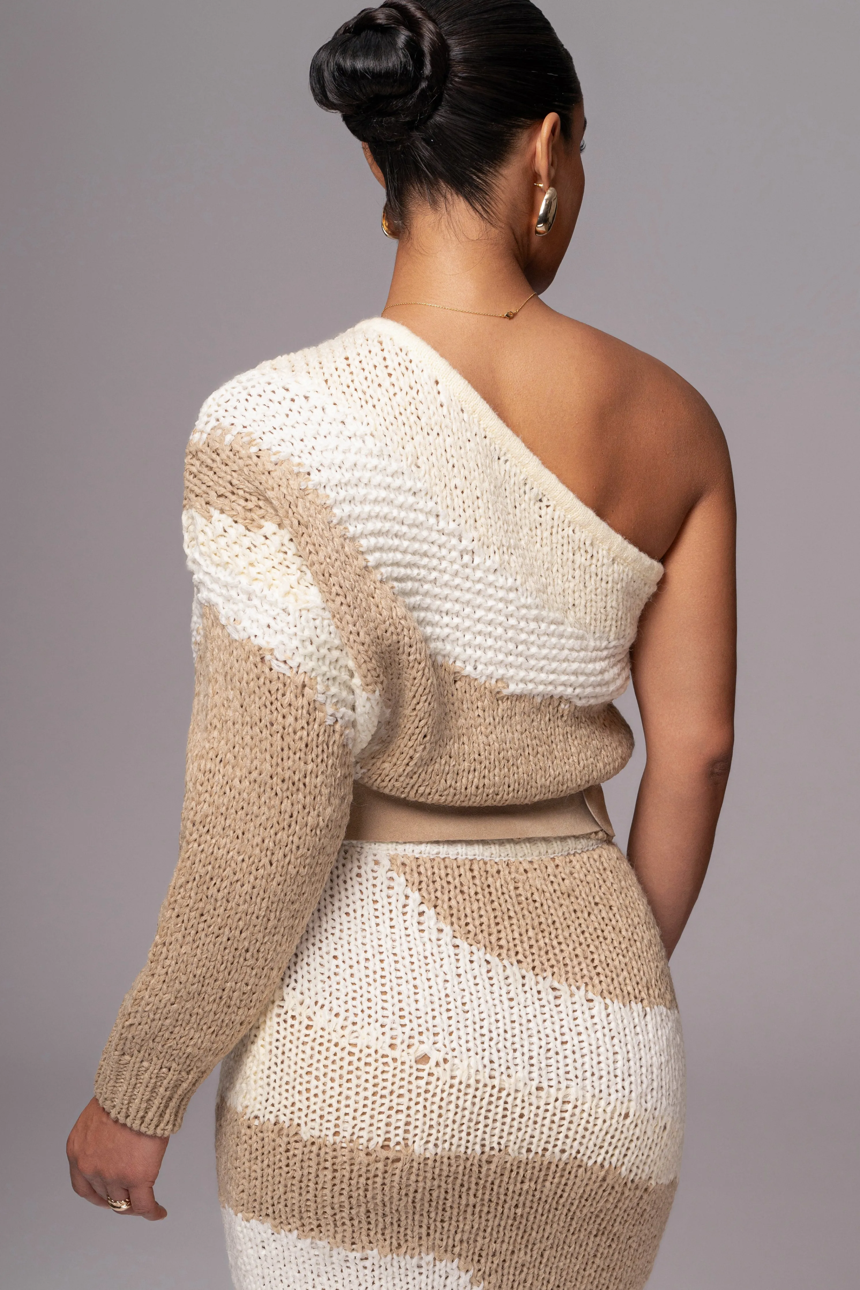 Ivory/Beige Hazel Sweater Knit Top