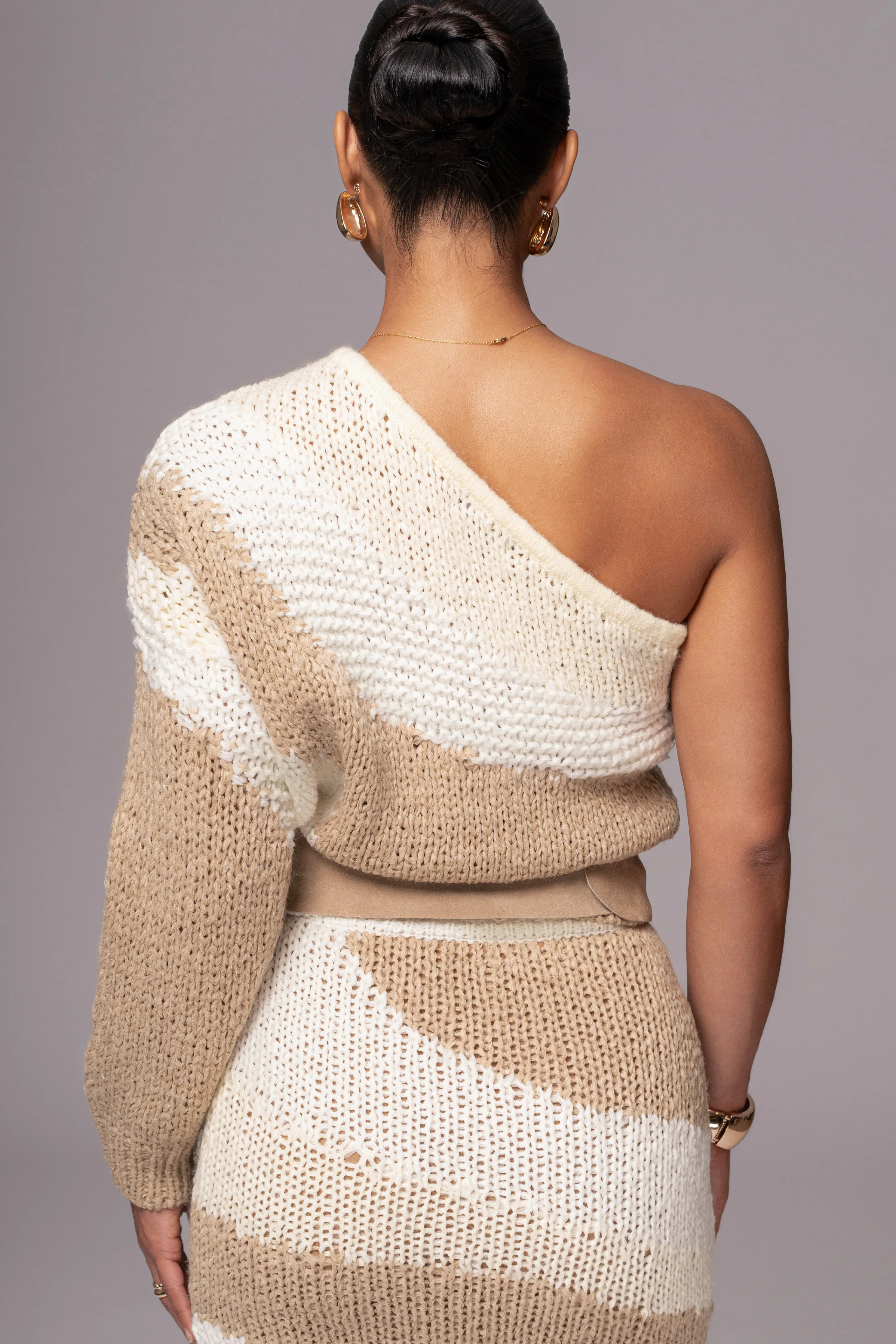 Ivory/Beige Hazel Sweater Knit Top