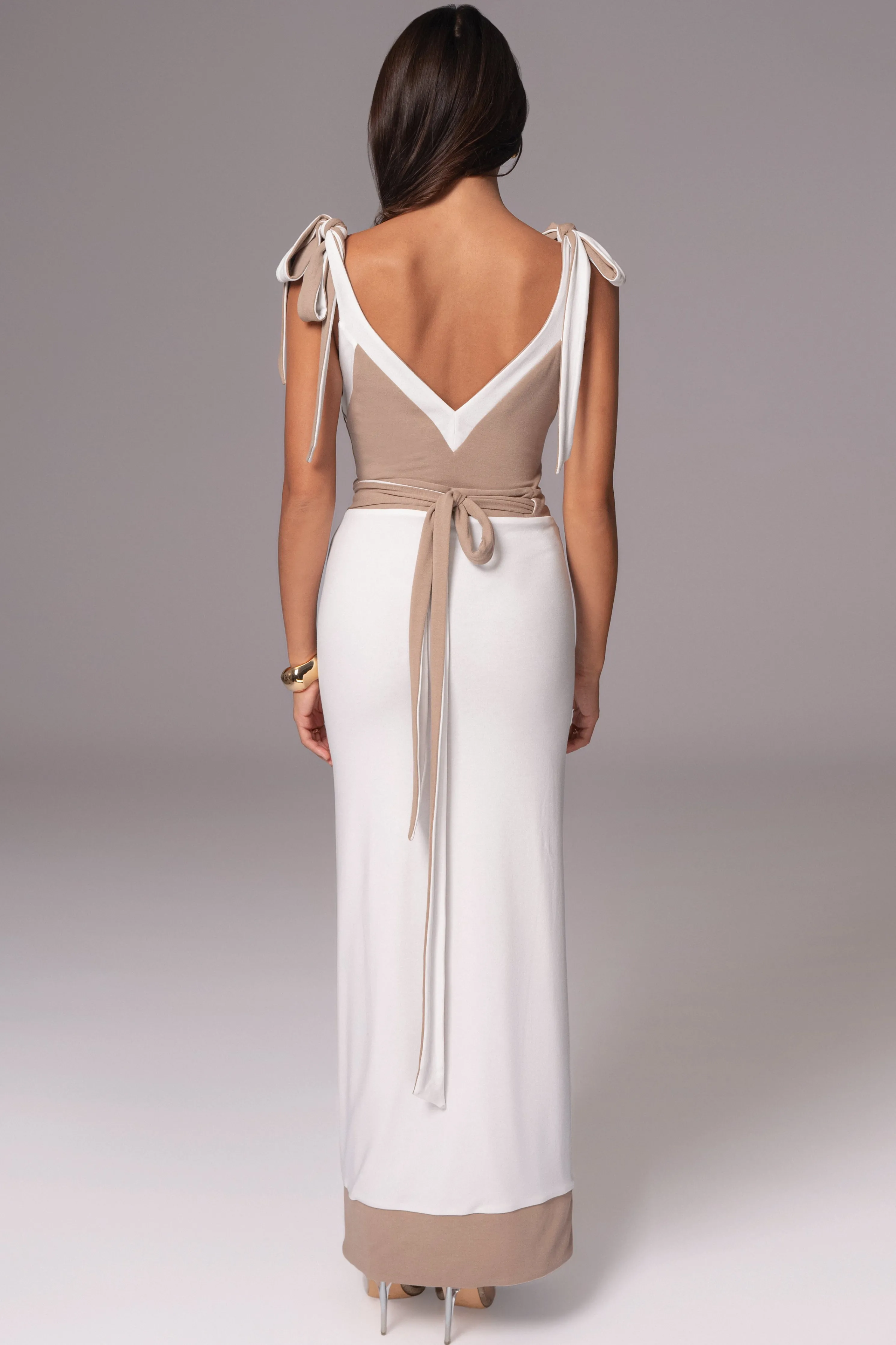 Ivory/Beige Kamie Reversible Skirt Set