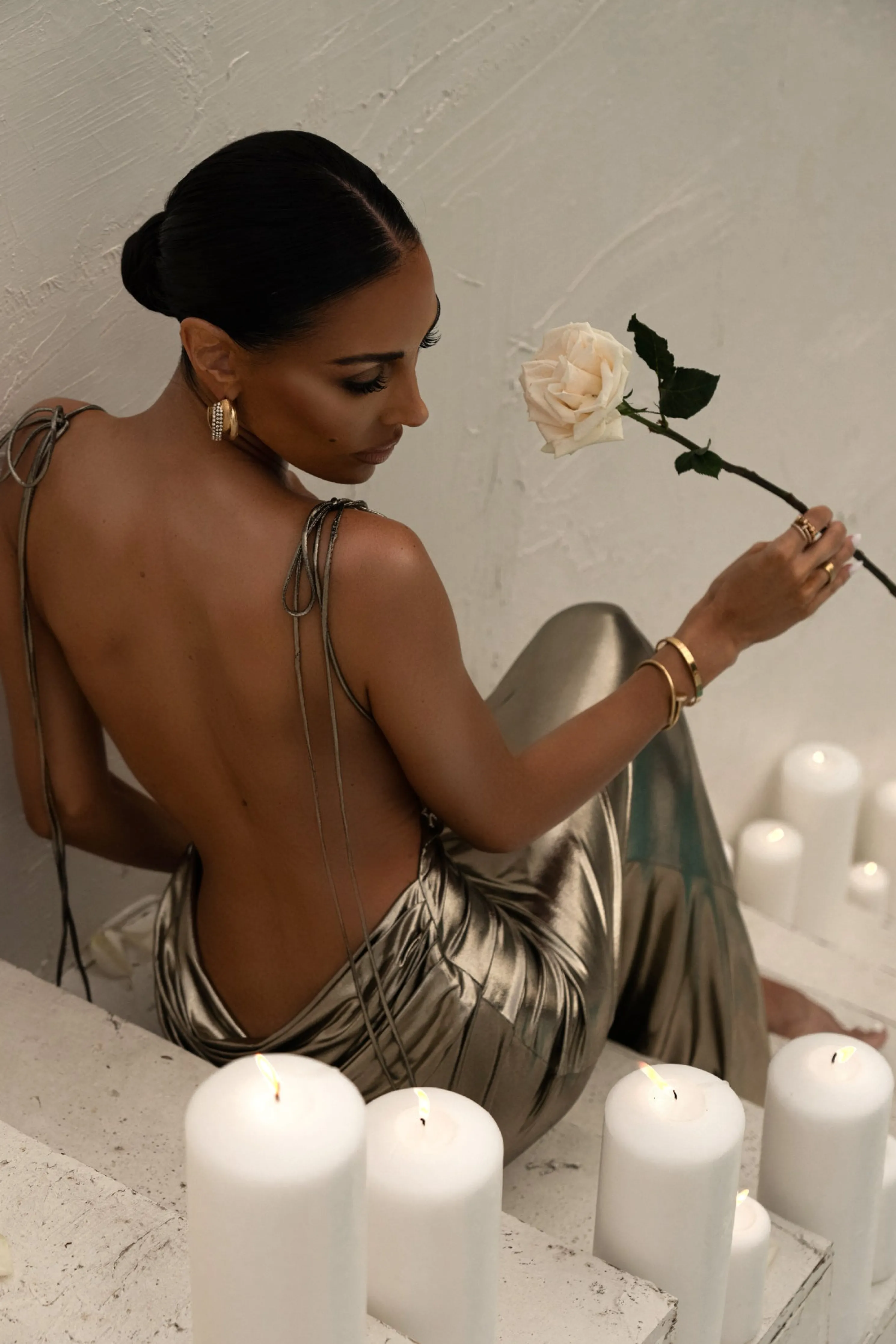 Light Gold Heart of Gold Maxi Dress