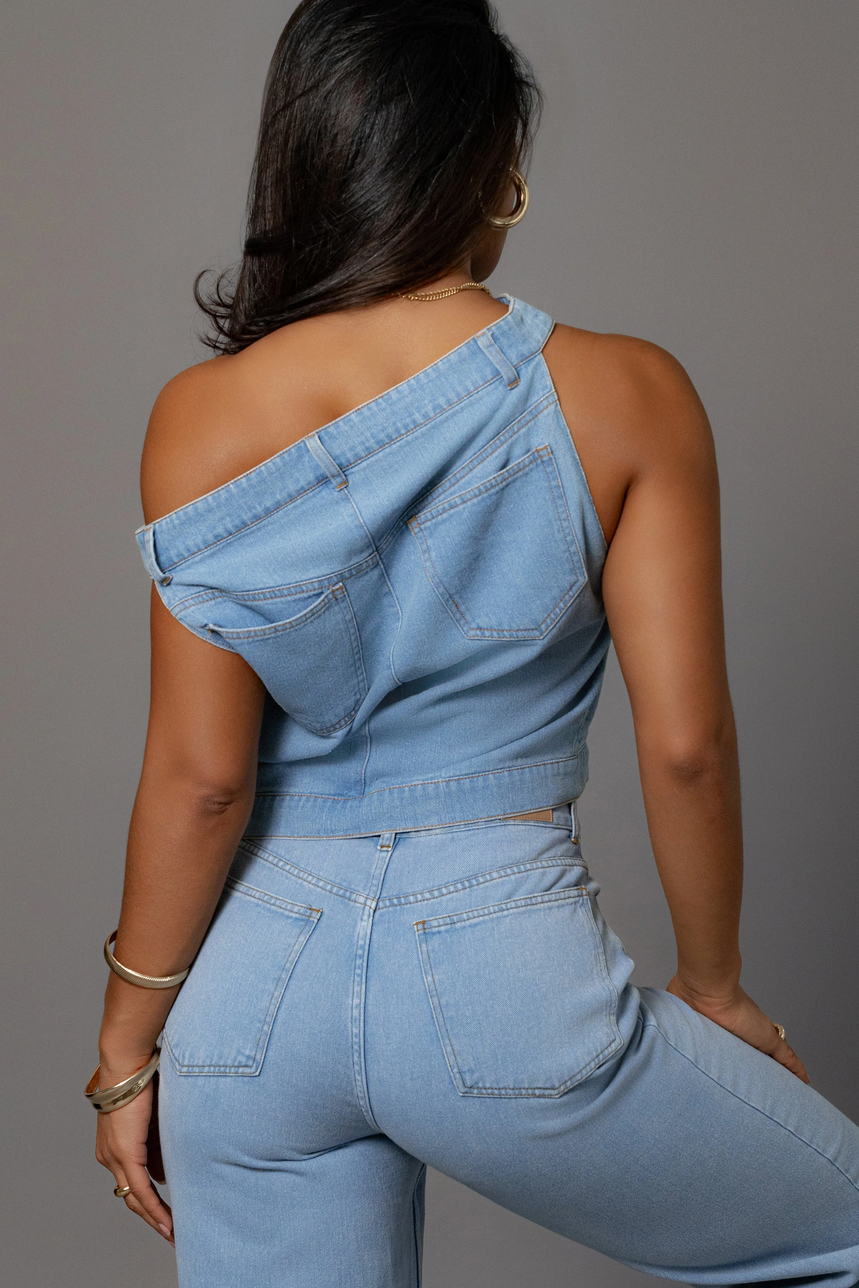 Light Wash Shanice Denim Top