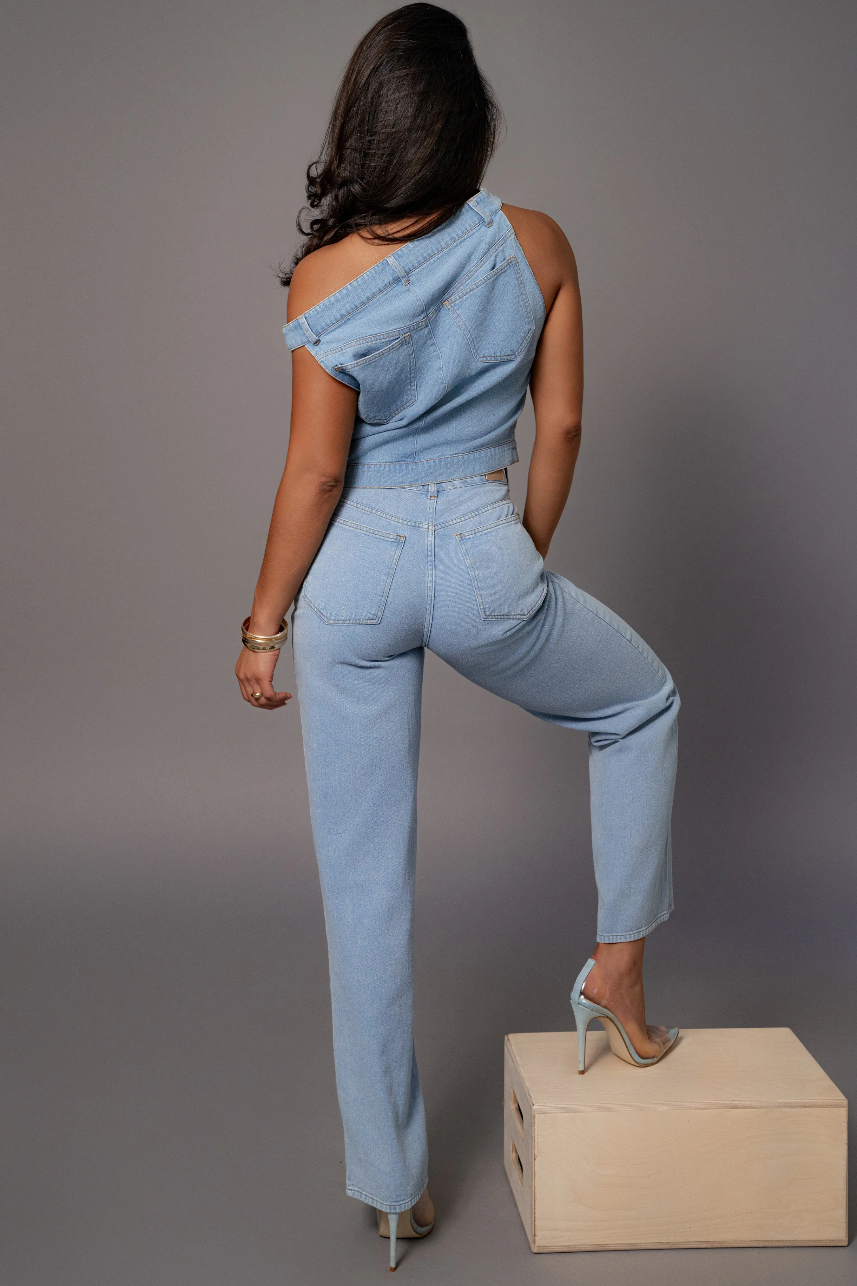 Light Wash Shanice Denim Top