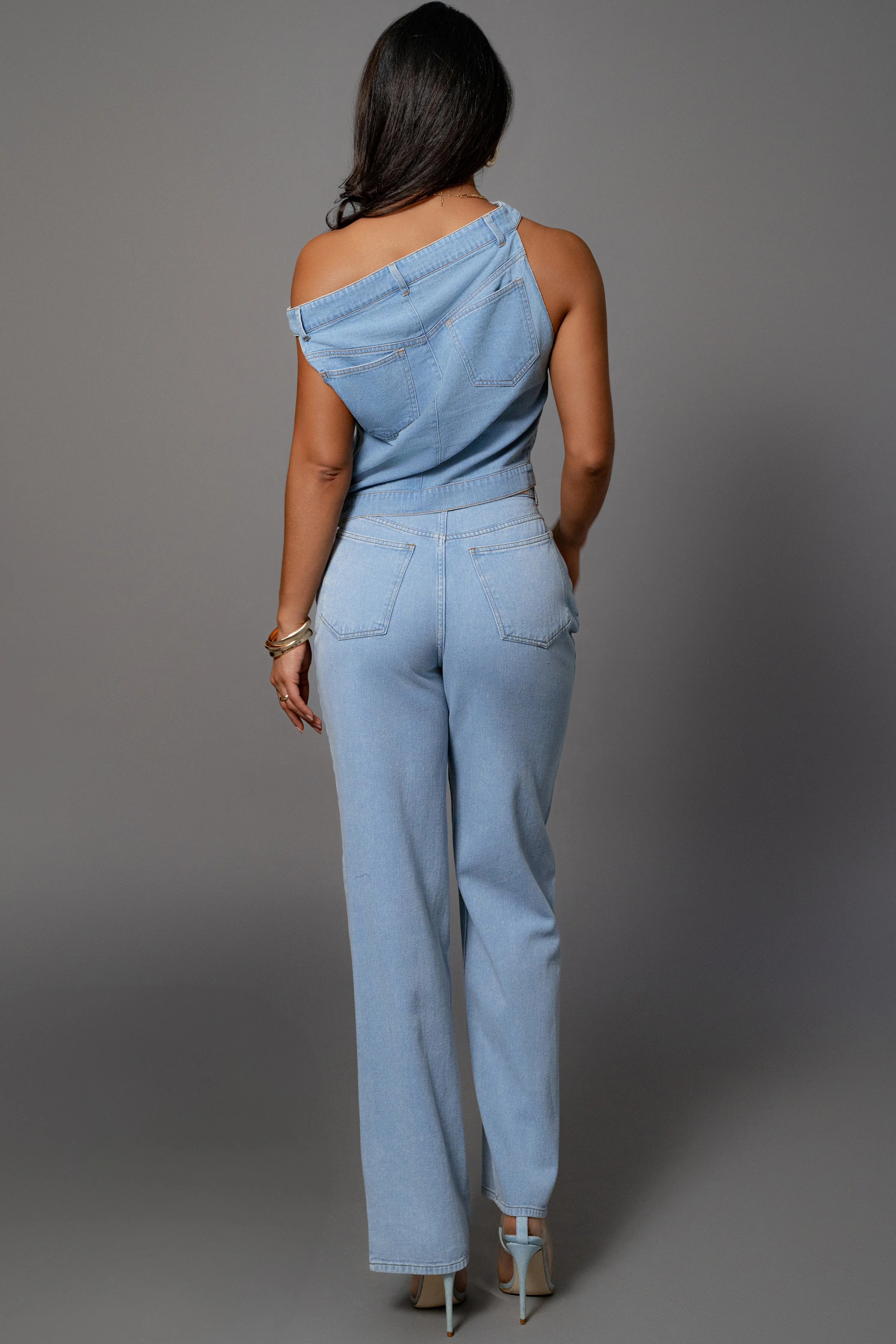 Light Wash Shanice Denim Top