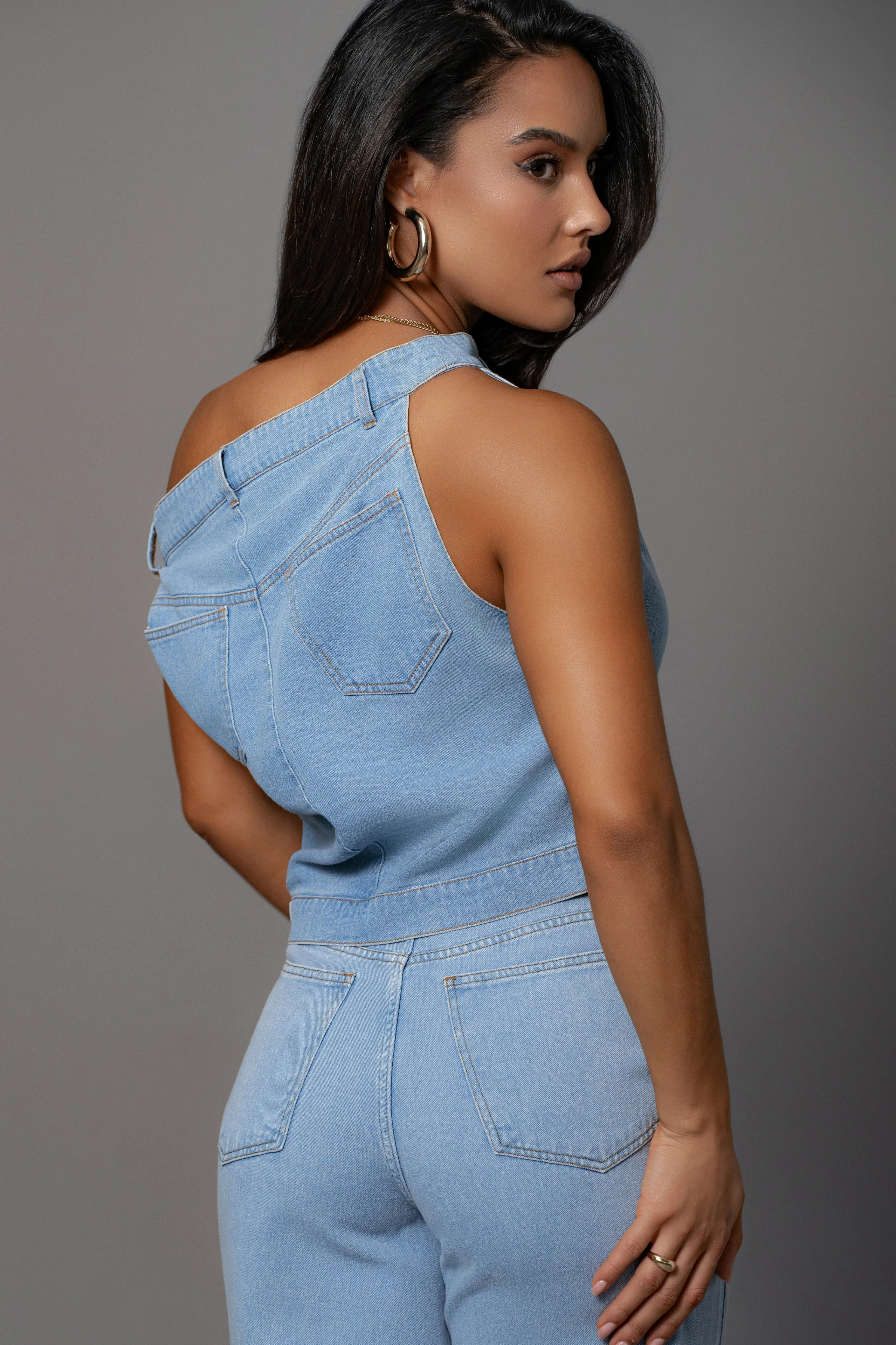Light Wash Shanice Denim Top