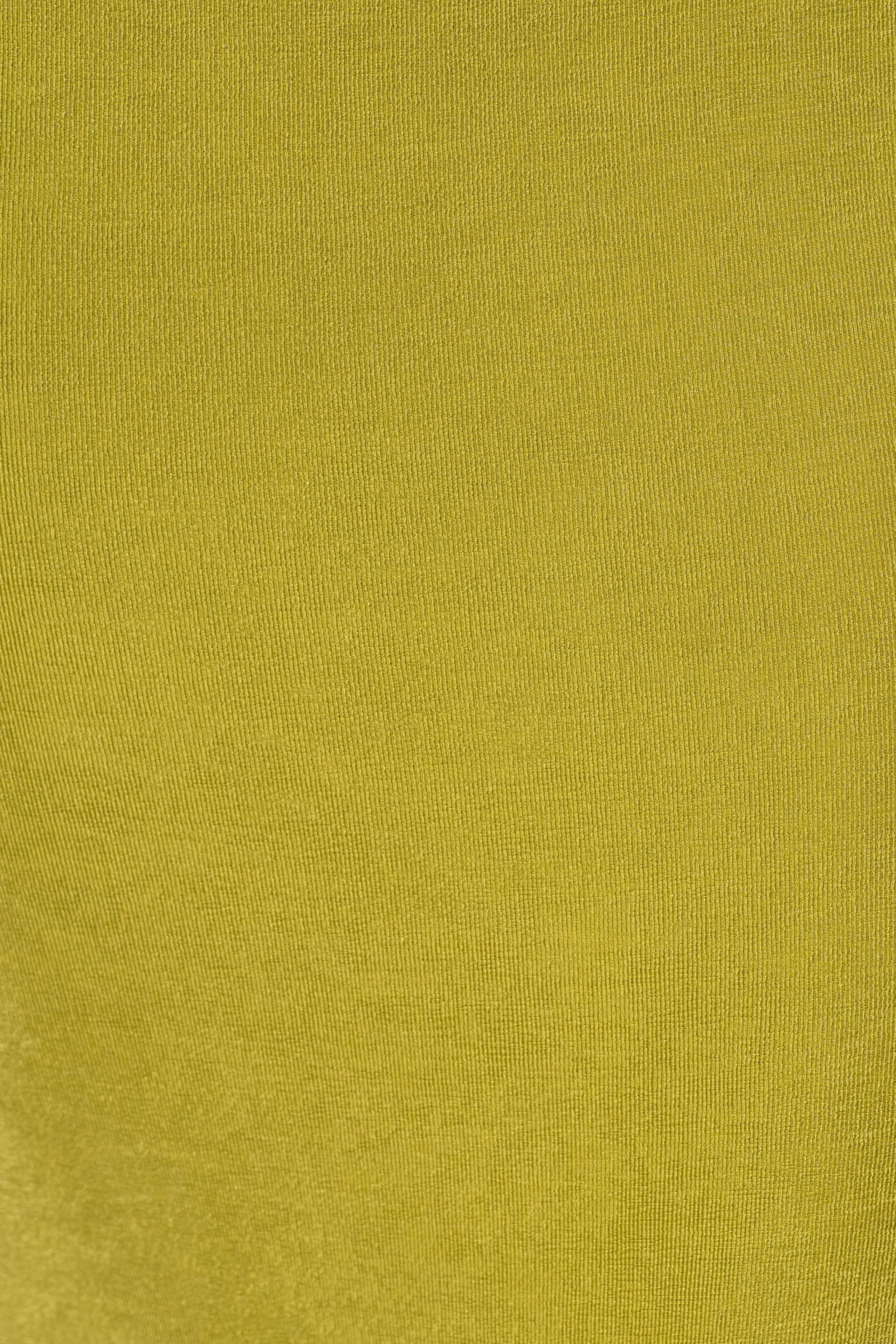 Lime Green Slinky Krishna One Shoulder Maxi Dress