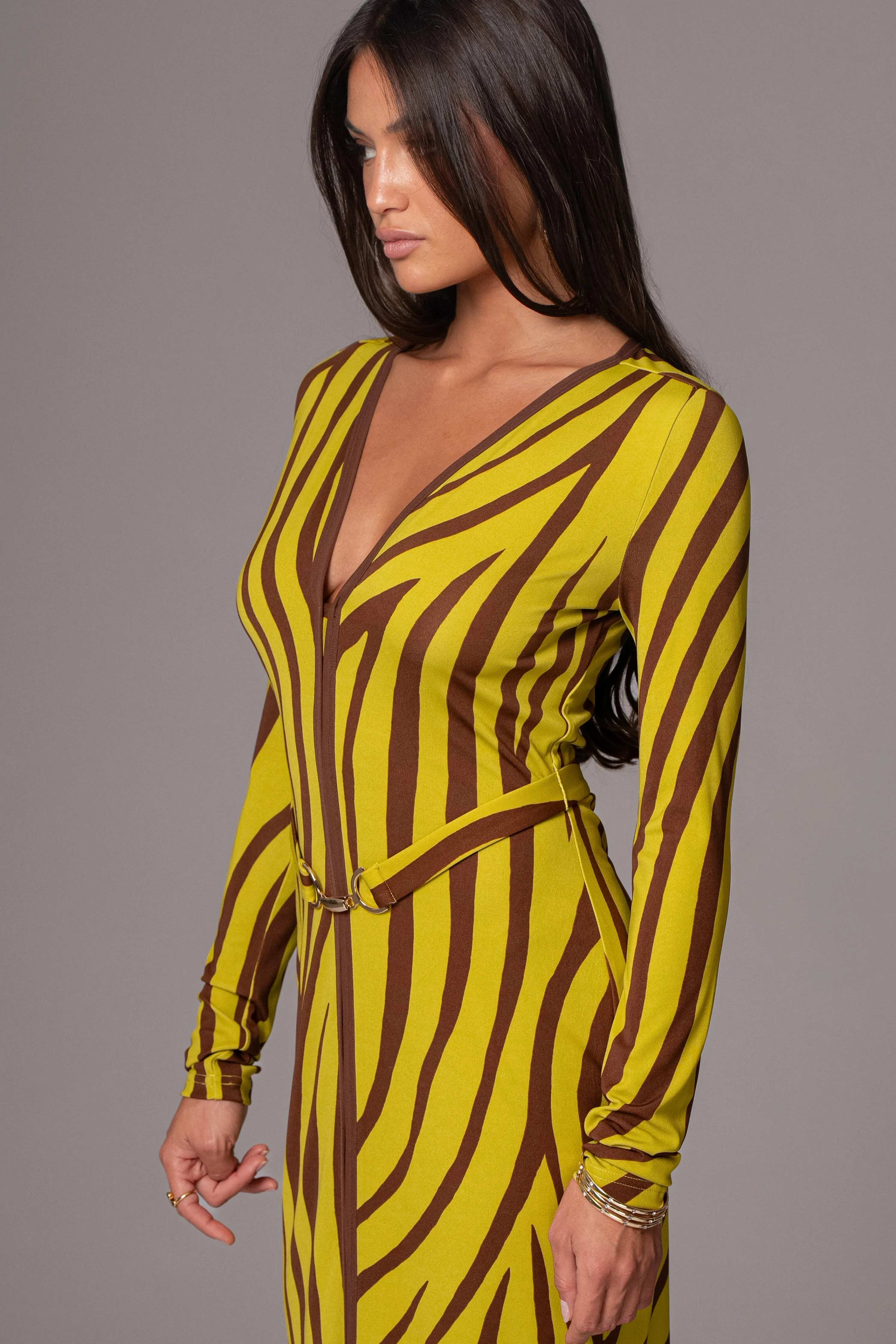 Lime Print Juki Maxi Dress