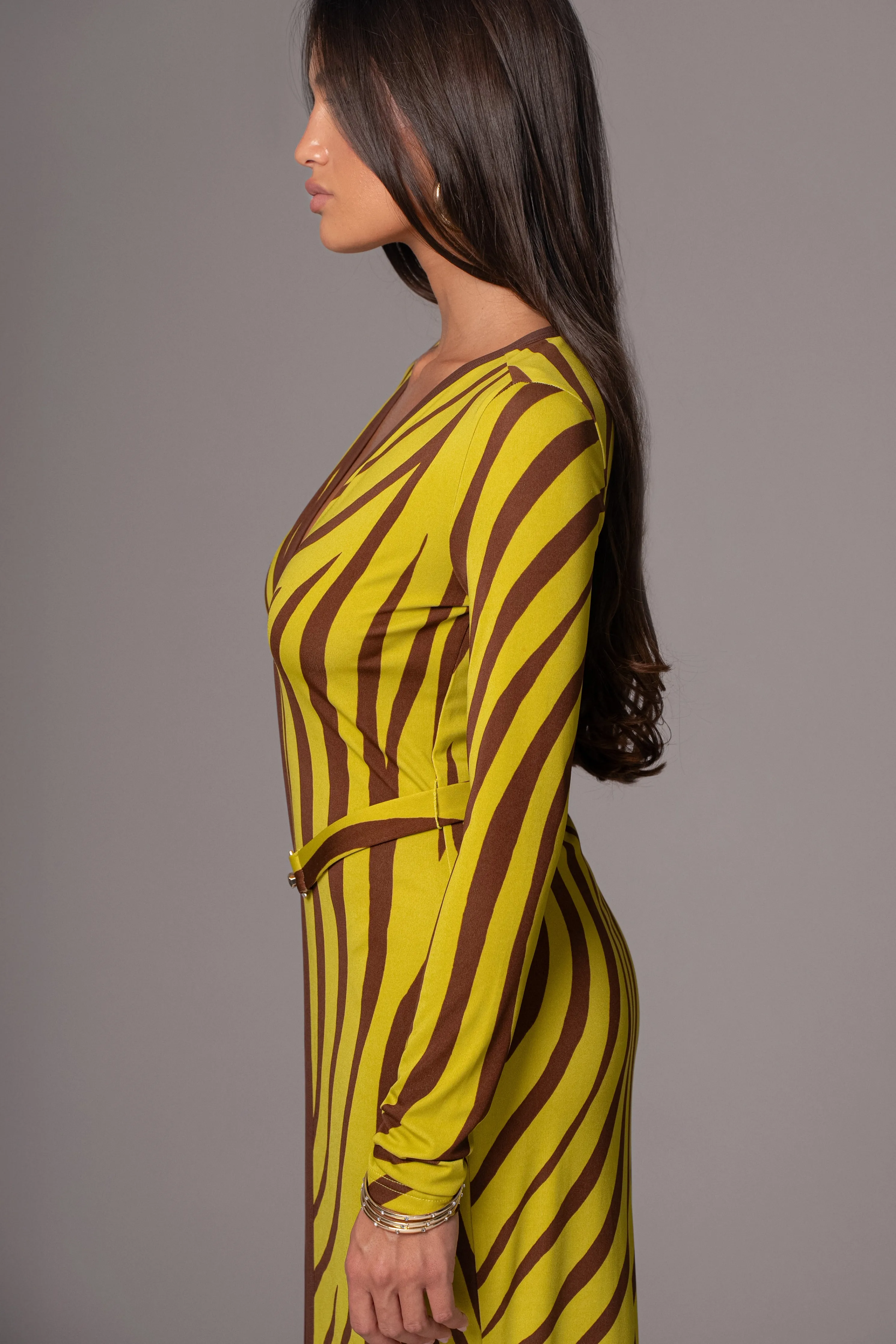 Lime Print Juki Maxi Dress