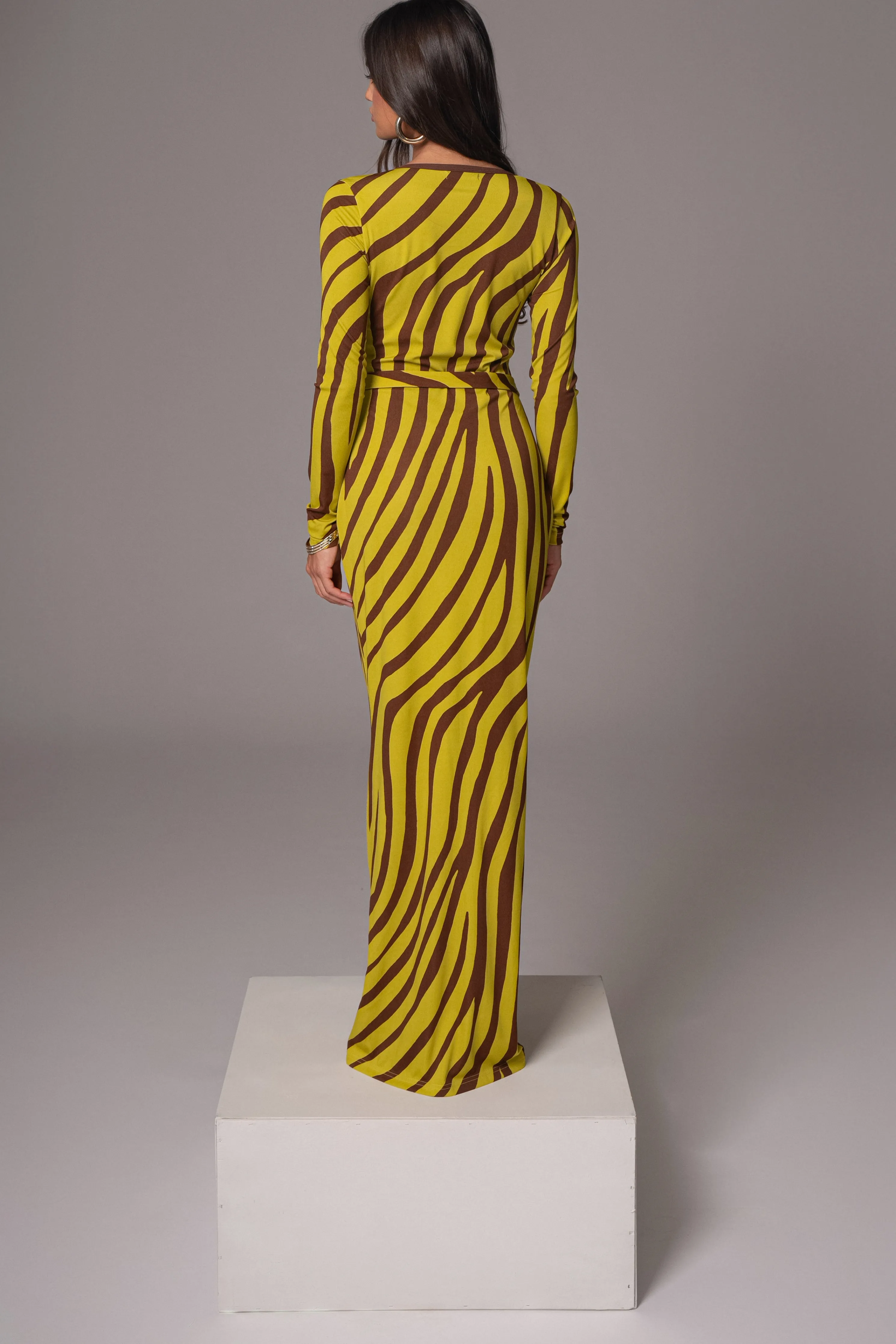 Lime Print Juki Maxi Dress