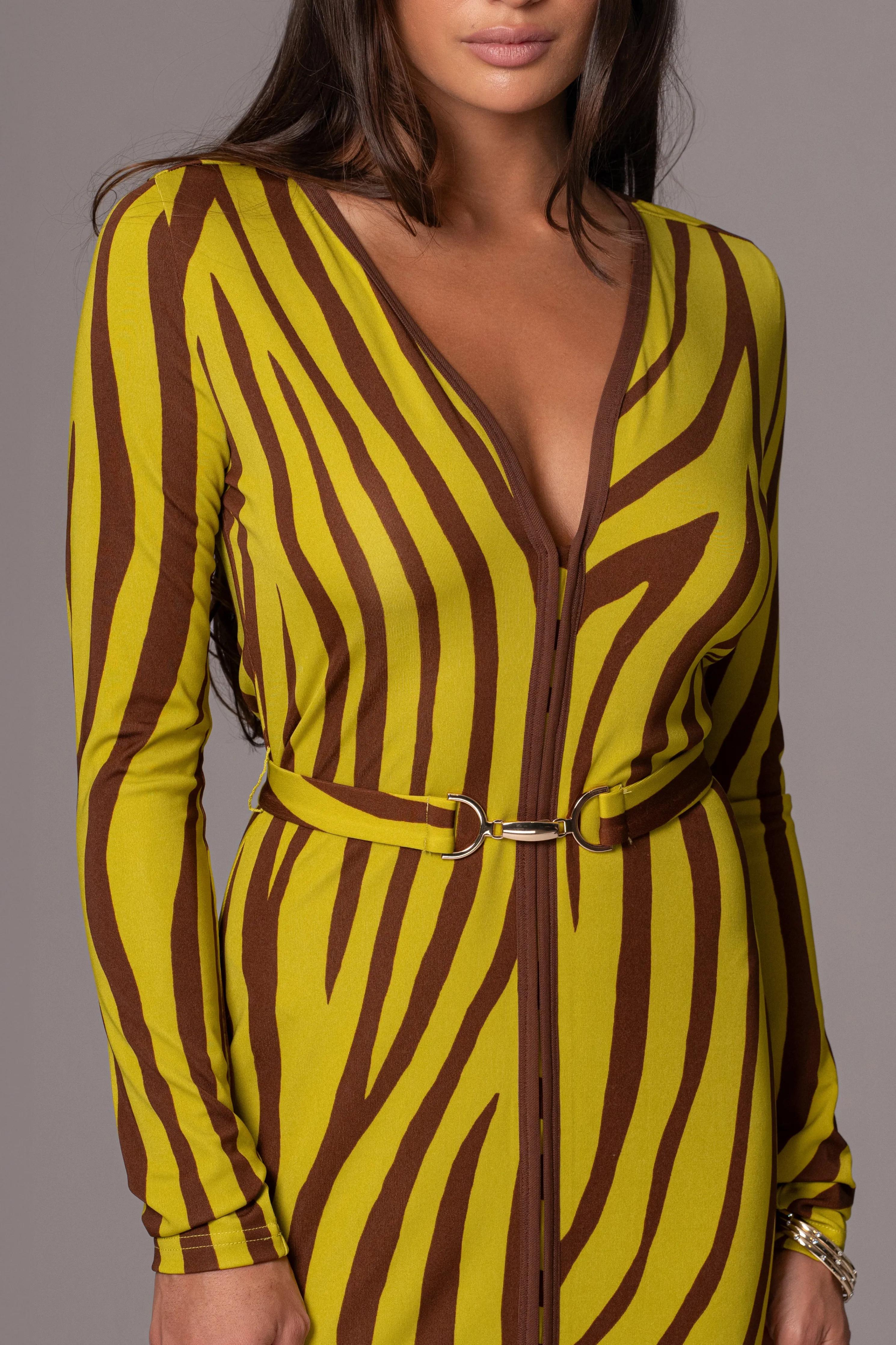 Lime Print Juki Maxi Dress