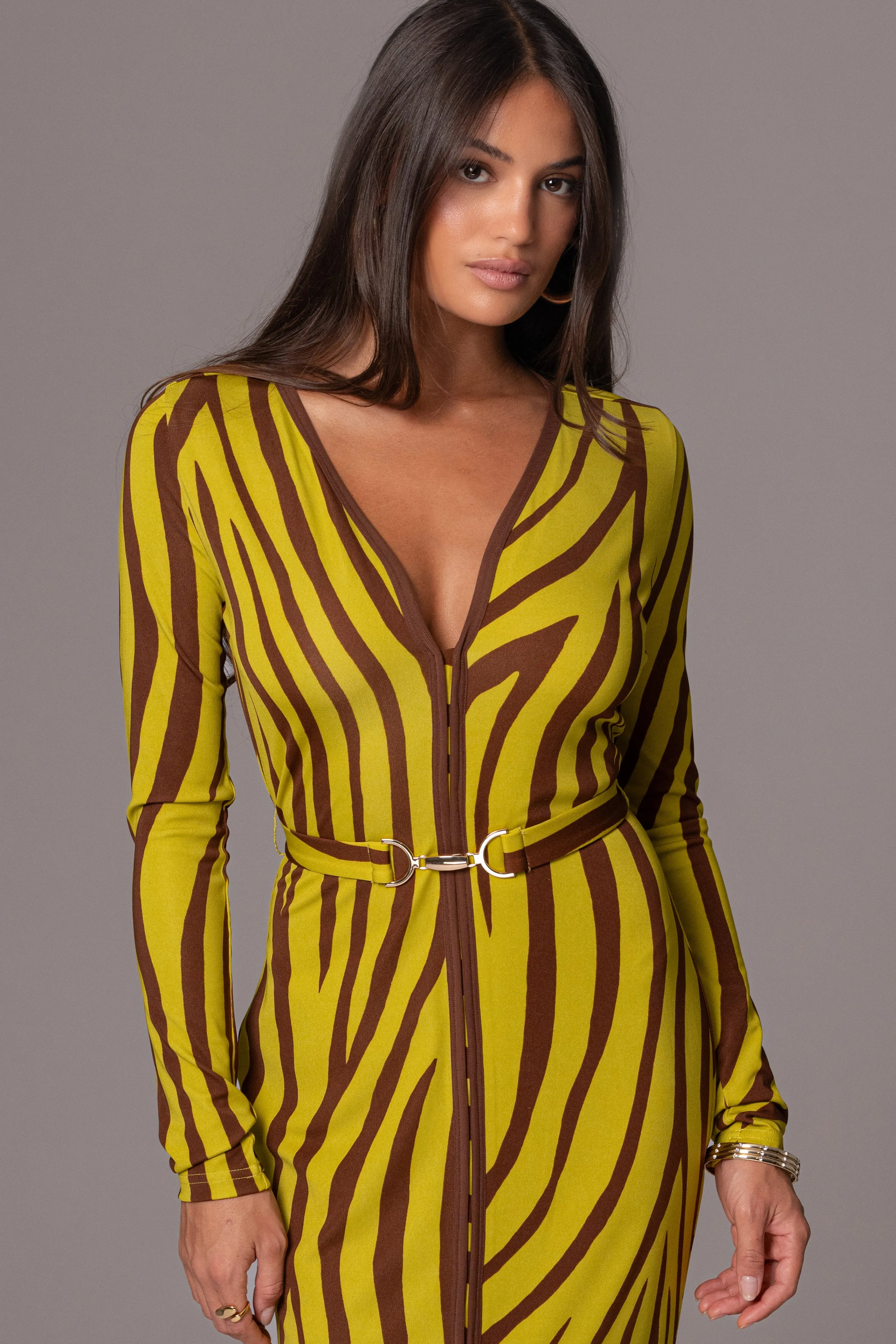 Lime Print Juki Maxi Dress