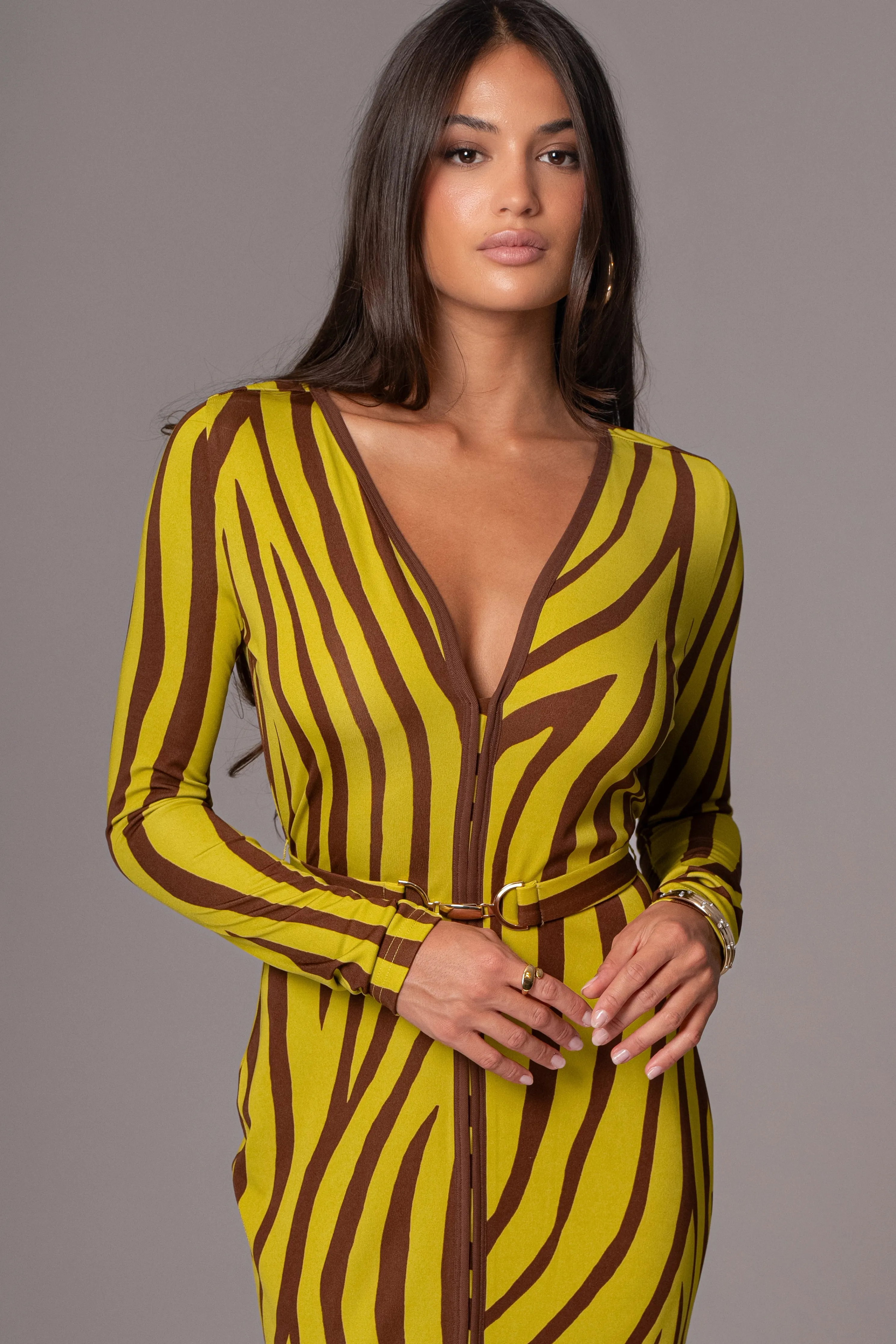 Lime Print Juki Maxi Dress